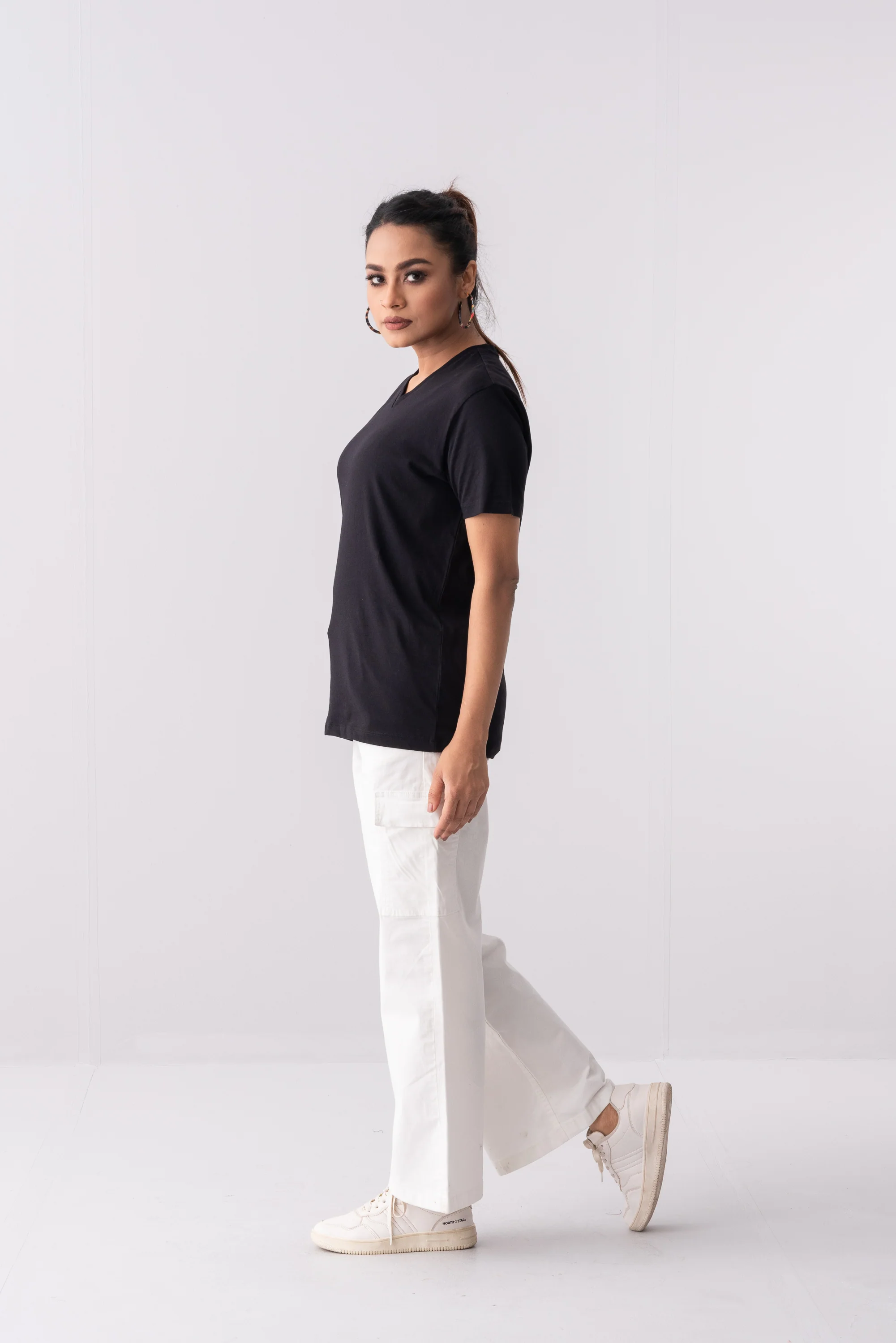 Wide-Leg Cargo Style Twill Pants - XTXFMF