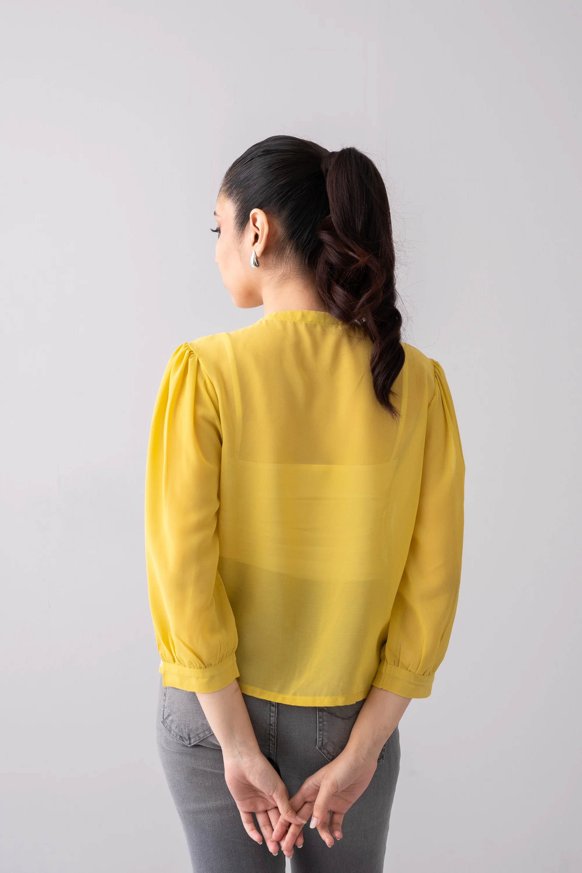 Regular Fit Georgette Bolero Top - XTXFMF