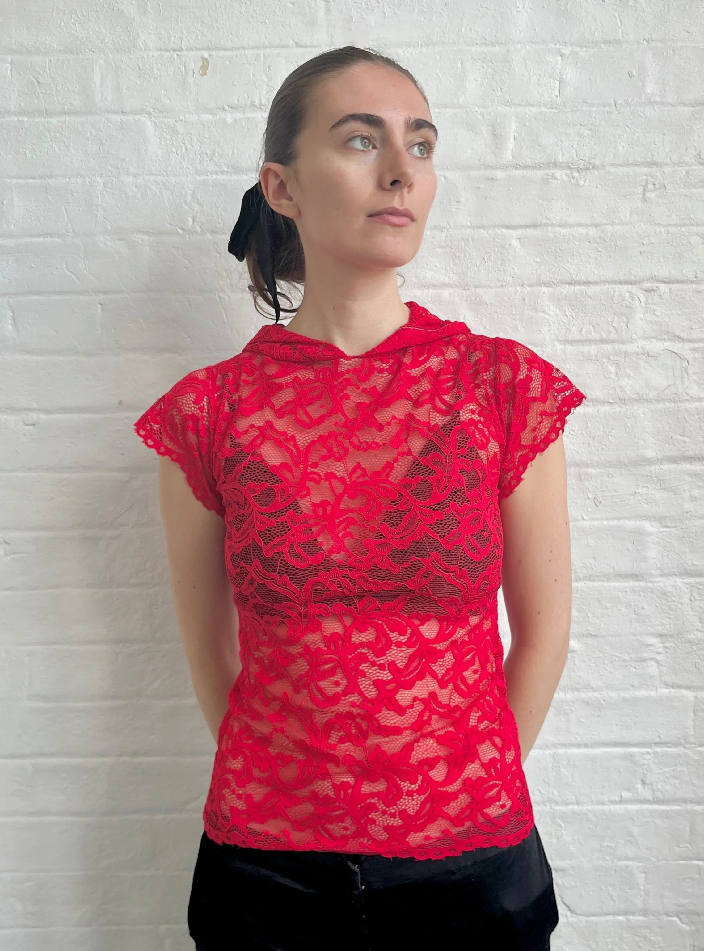 Red Lace Hoodie - XTXFMF