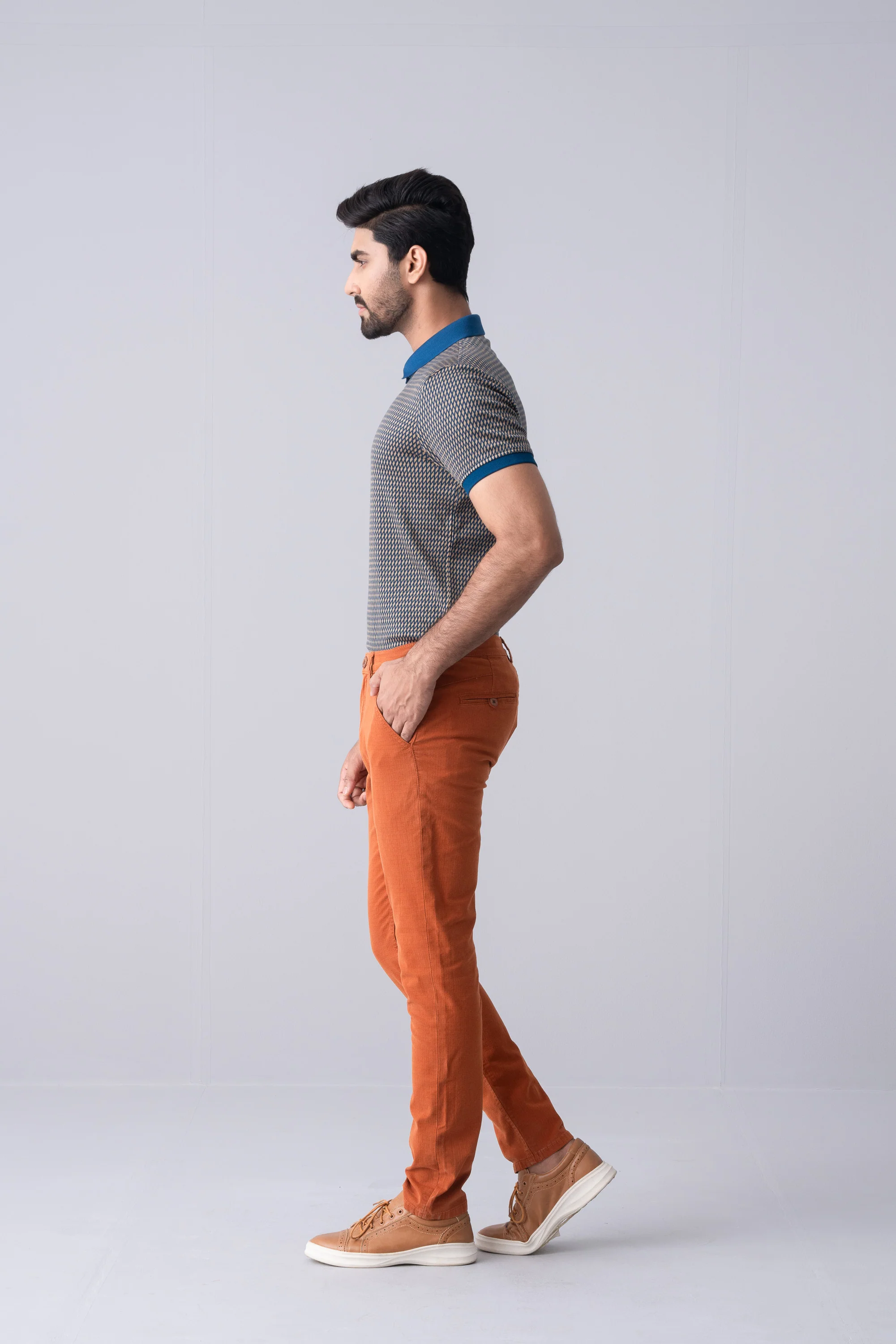 Regular Fit Jacquard Mercerised Polo Shirt - XTXFMF