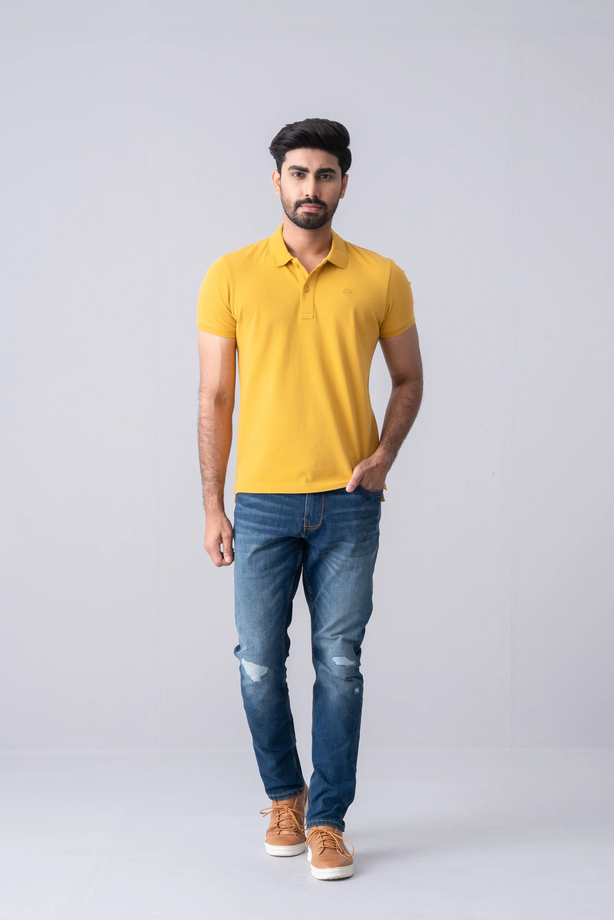 Regular Fit Solid Polo Shirt - XTXFMF