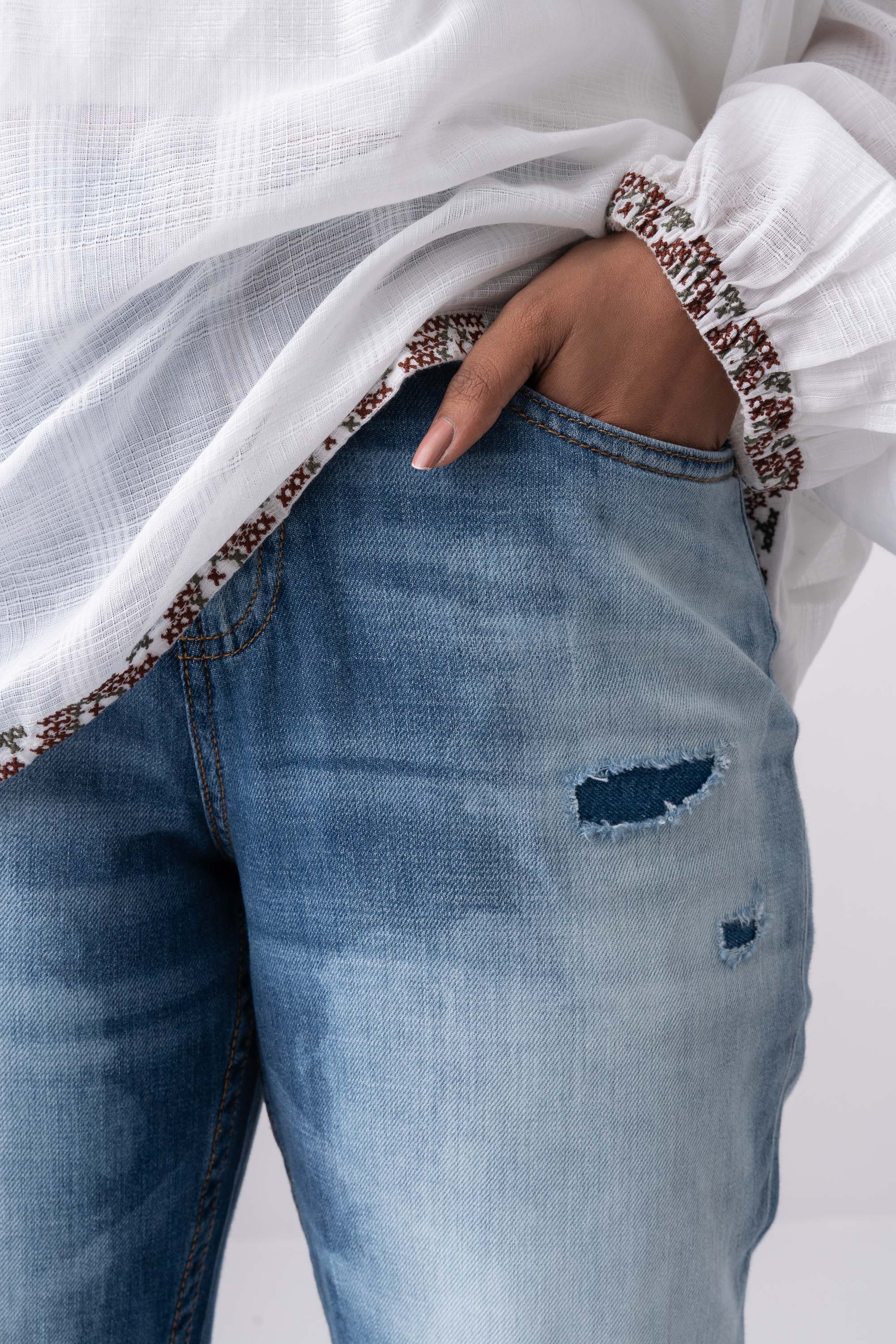 Slim Fit Bell Bottom Denim - XTXFMF