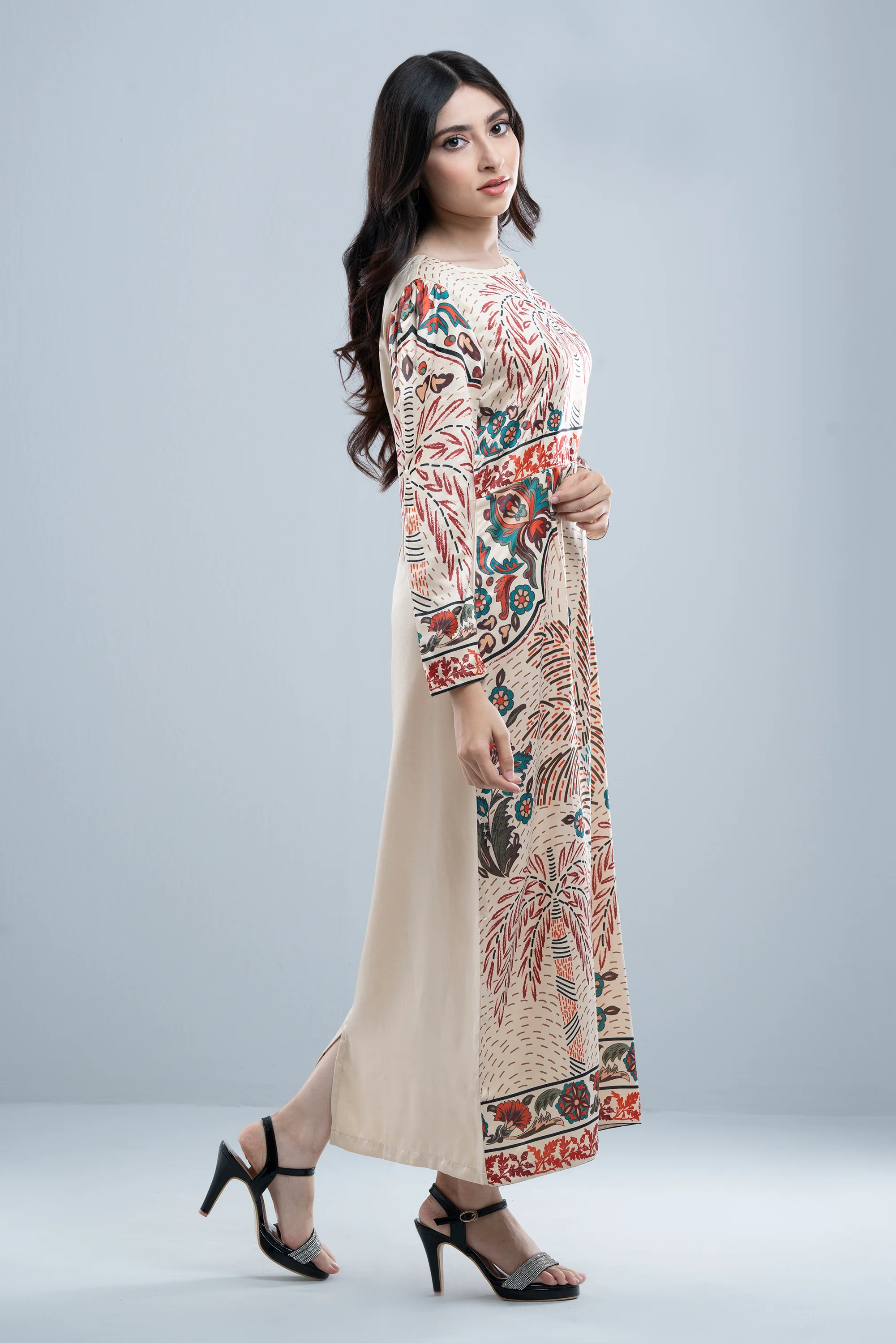 Tropical Printed Long Dress - XTXFMF