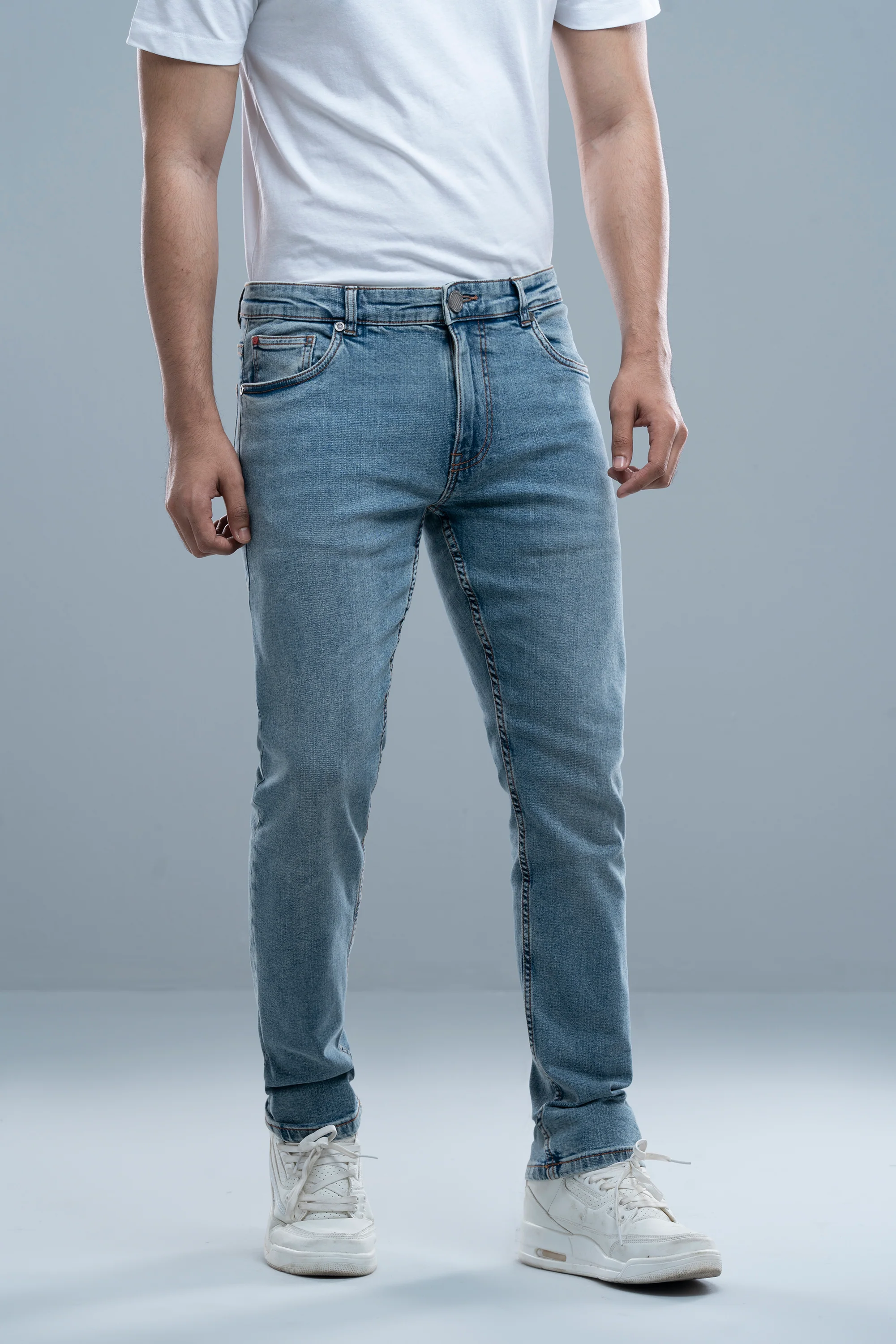Slim Fit Dusty Blue Jeans - XTXFMF