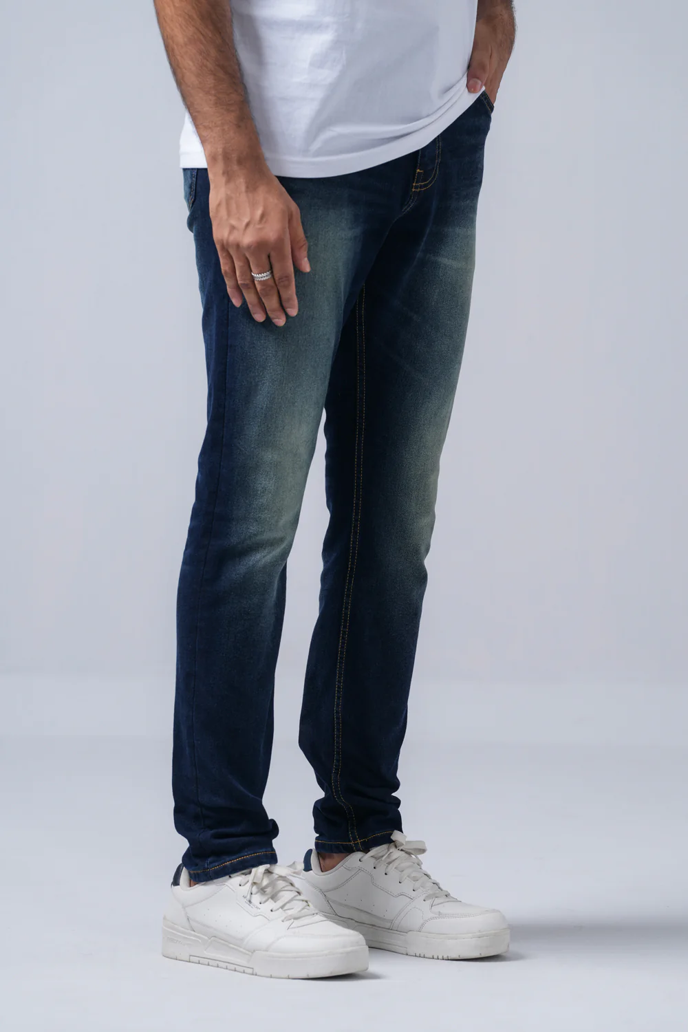 Skinny Fit Rusty Indigo Jeans - XTXFMF