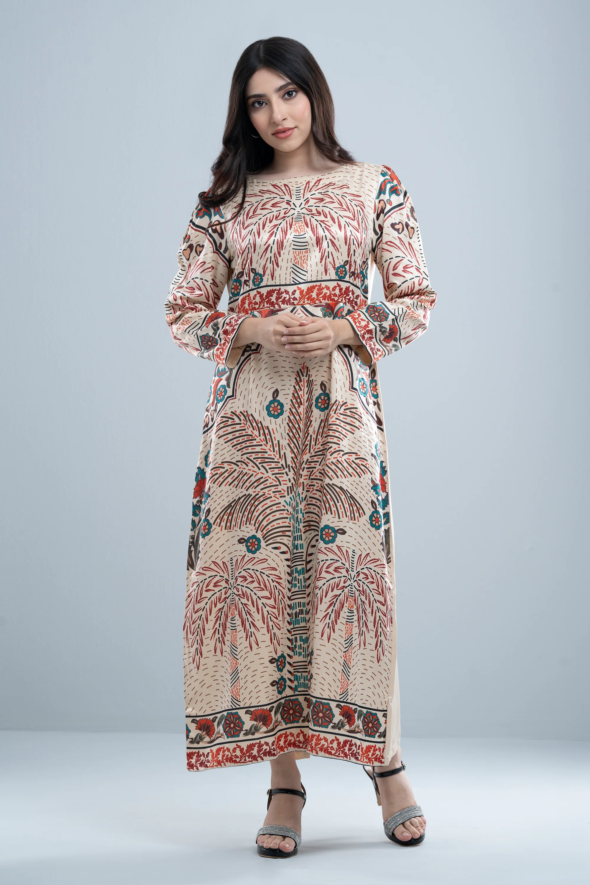 Tropical Printed Long Dress - XTXFMF