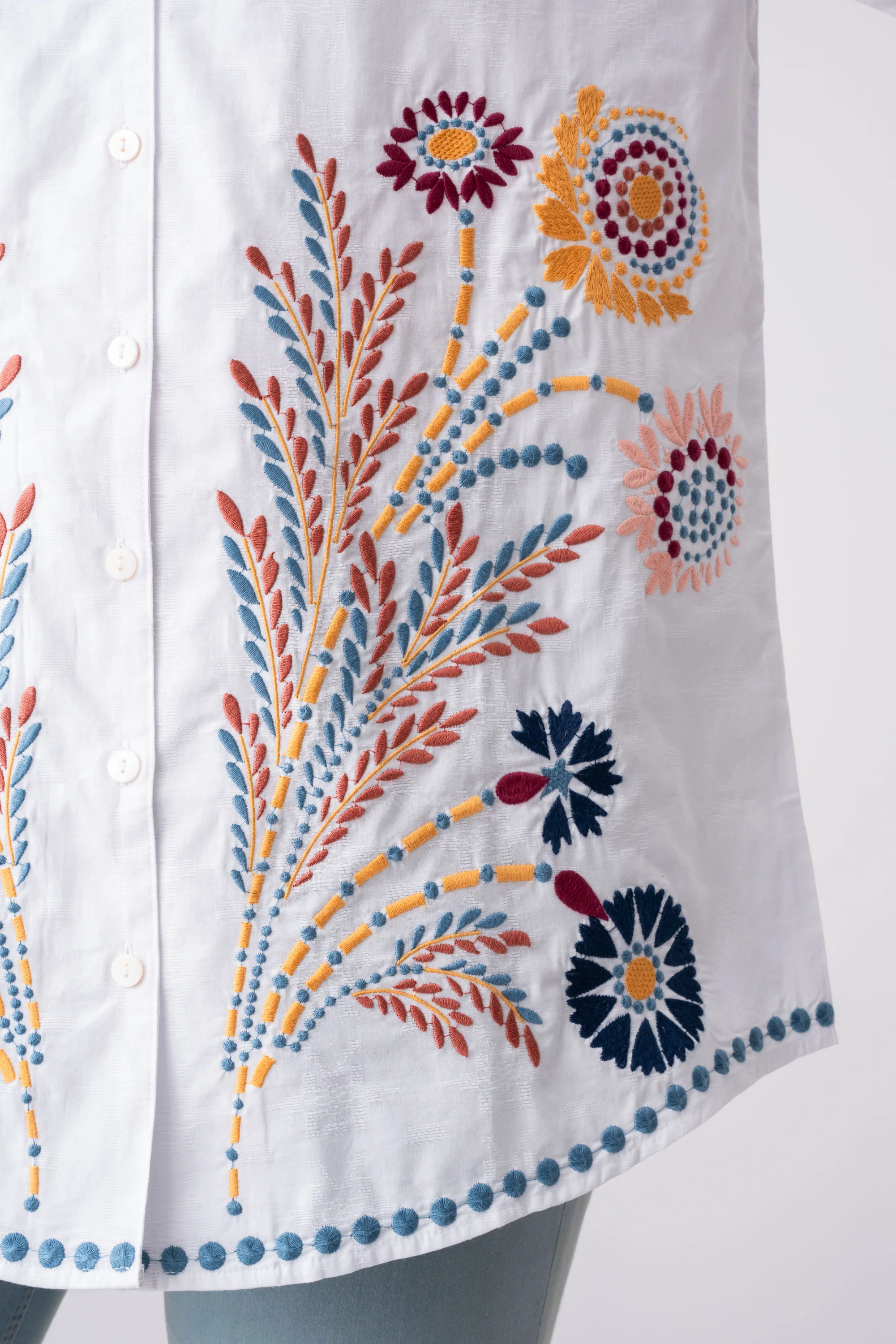 Oversized Jacquard Cotton Casual Shirt - XTXFMF