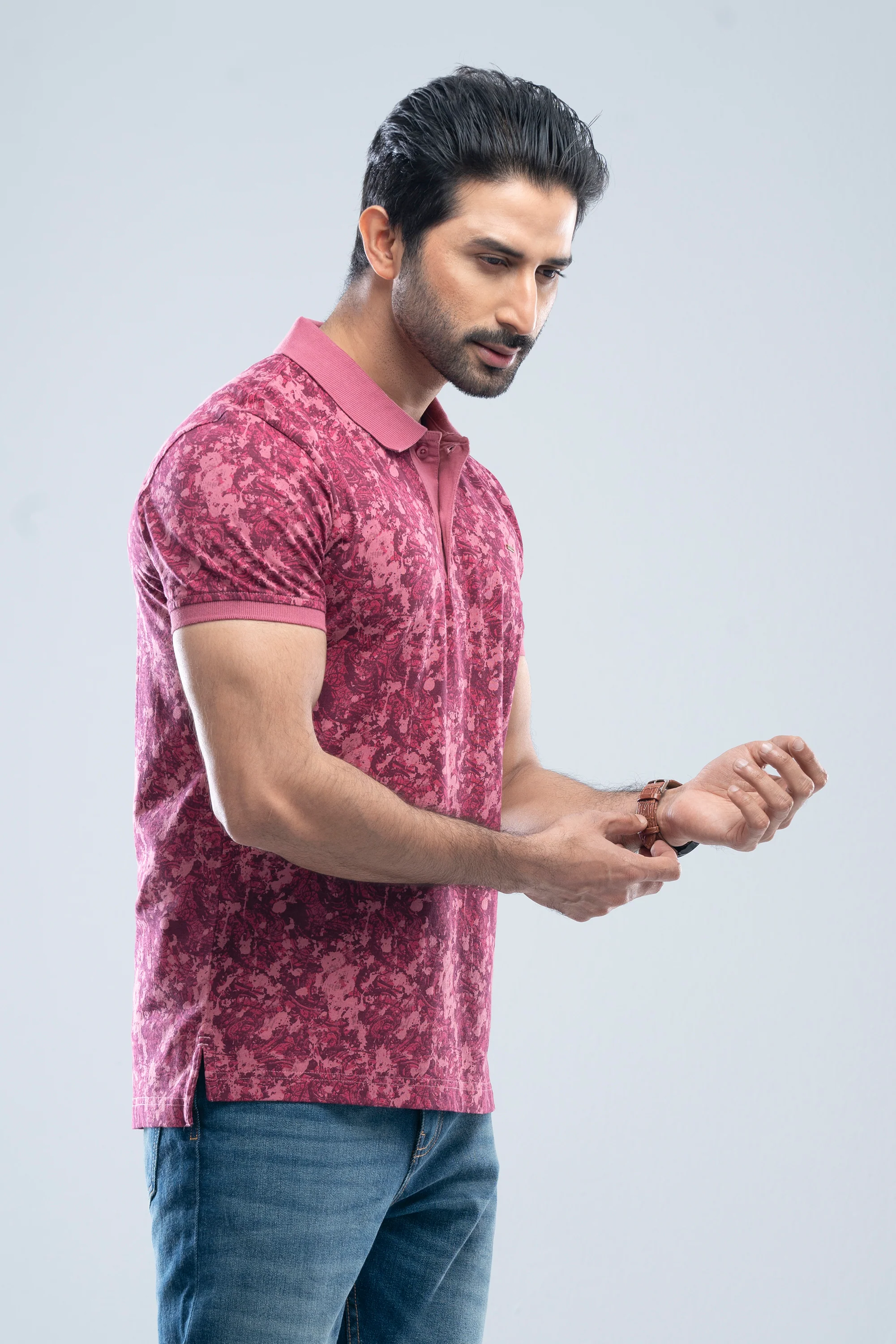 Regular Fit Printed Polo Shirt - XTXFMF