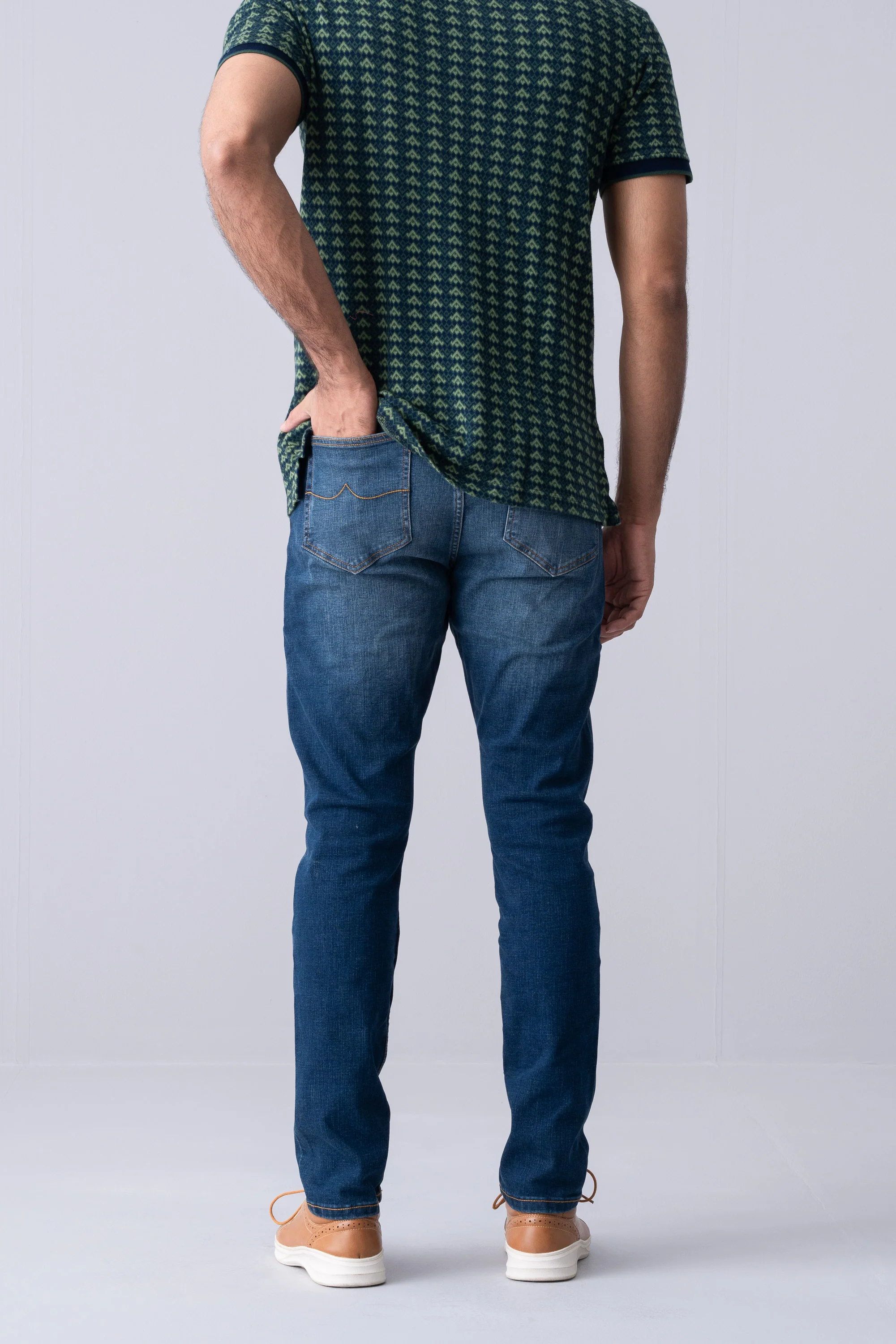 Tapered Fit Indigo Jeans - XTXFMF