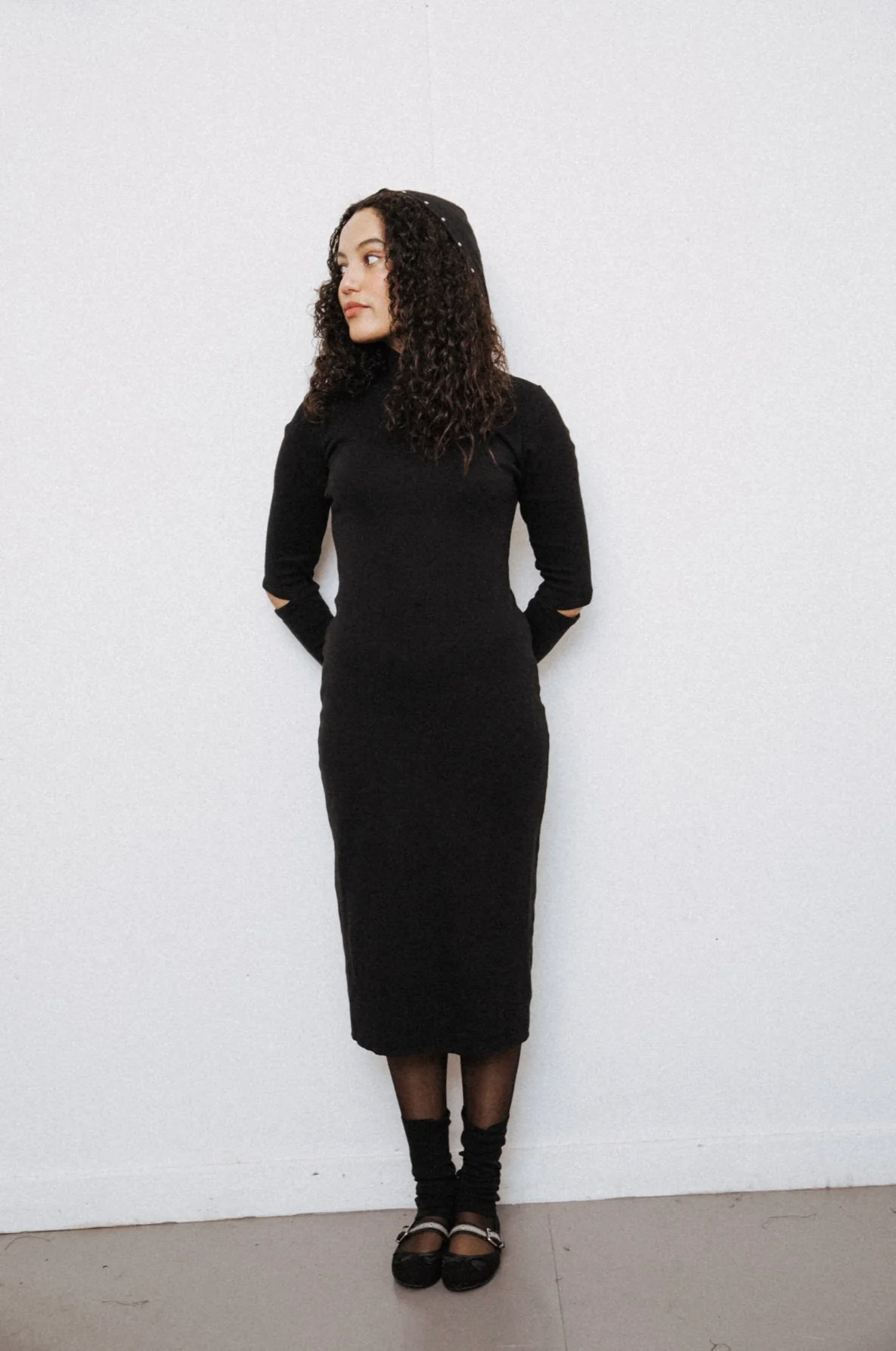 Black Jersey Stud Dress - XTXFMF