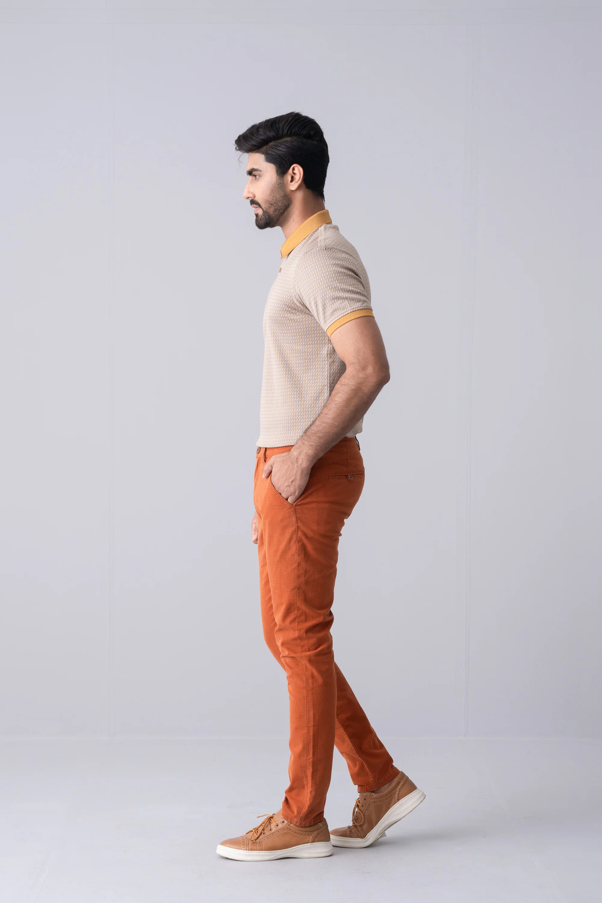 Regular Fit Jacquard Mercerised Polo Shirt - XTXFMF