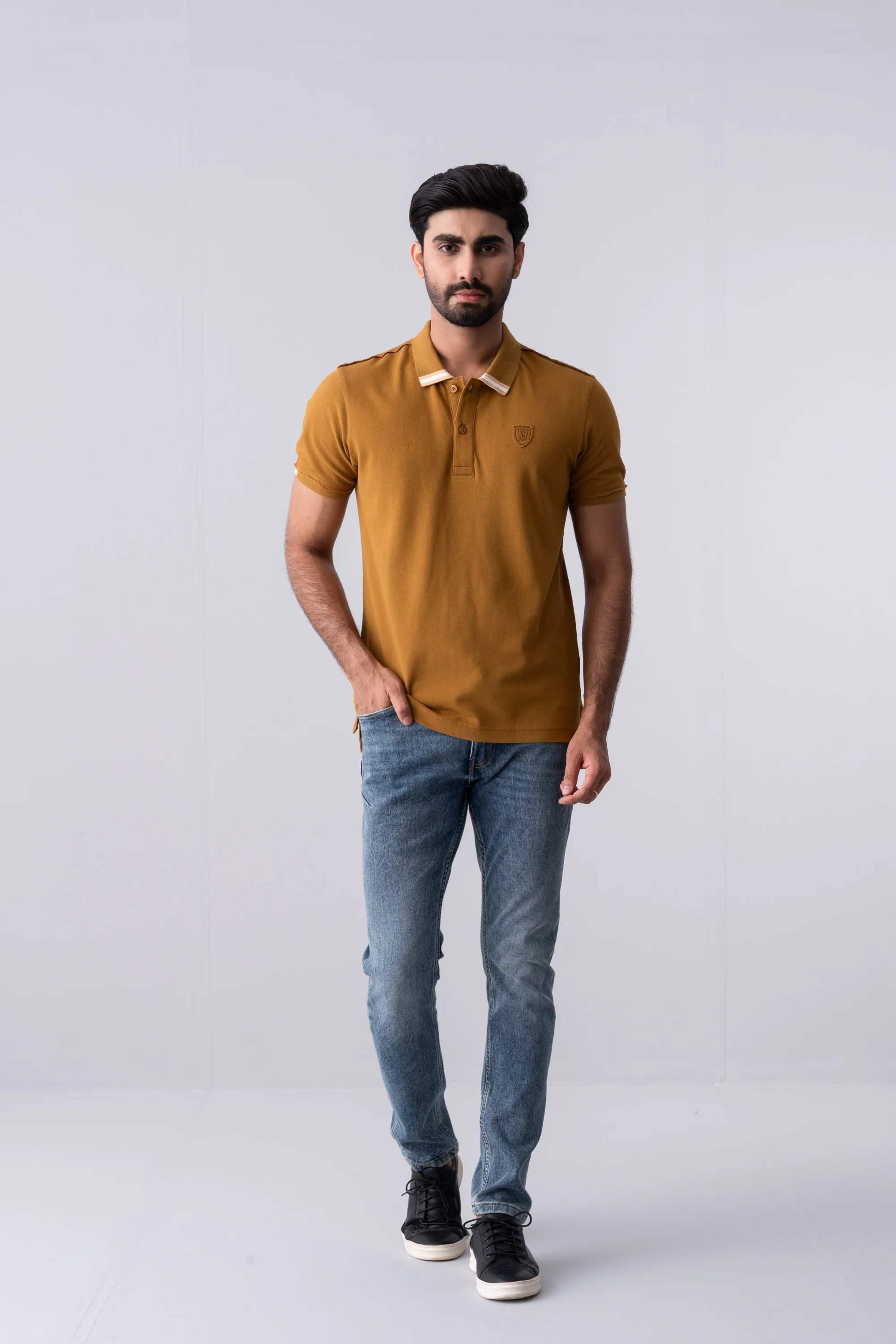 Regular Fit Washed Polo Shirt - XTXFMF