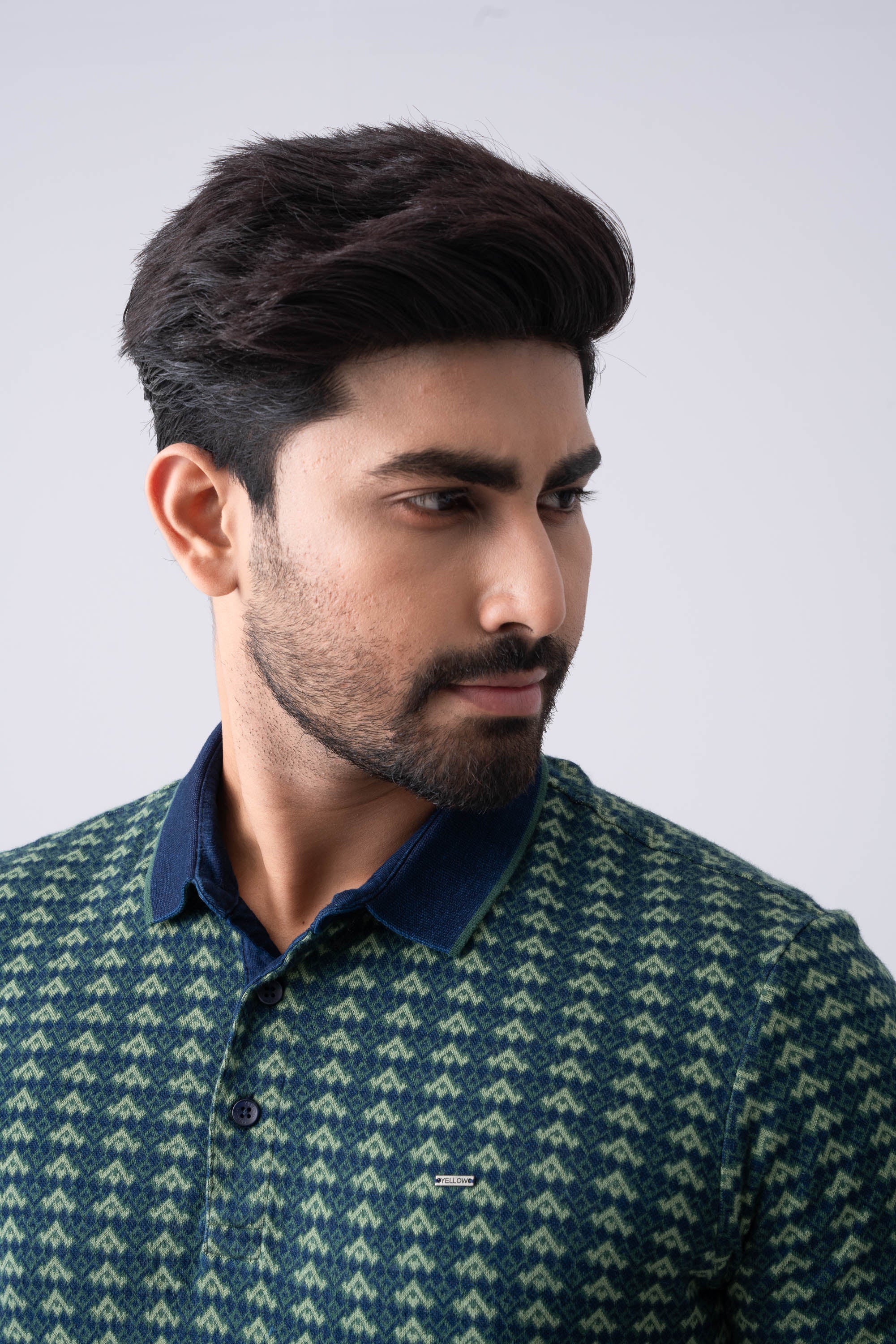 Regular Fit Washed Indigo Polo Shirt - XTXFMF