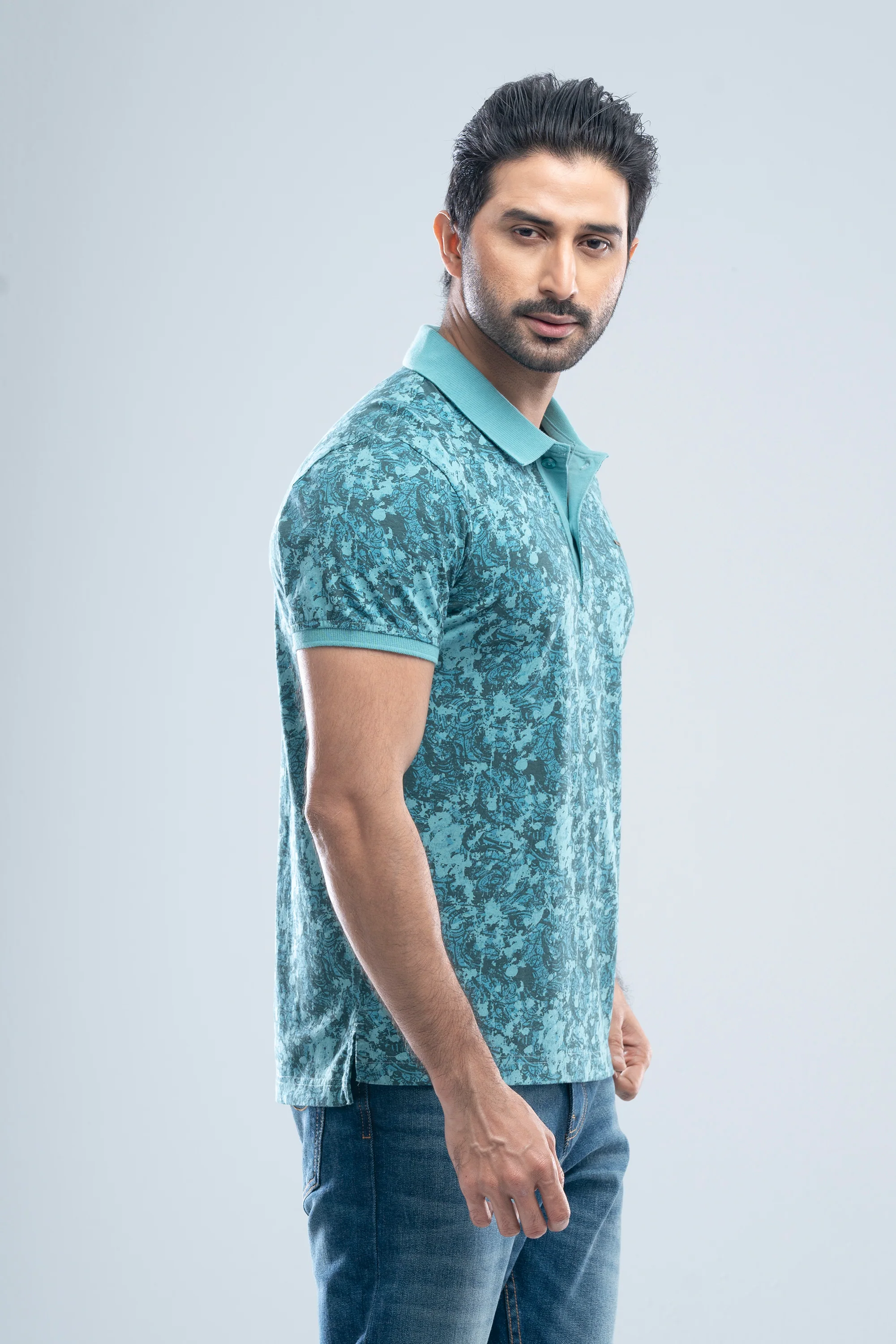 Regular Fit Printed Polo Shirt - XTXFMF