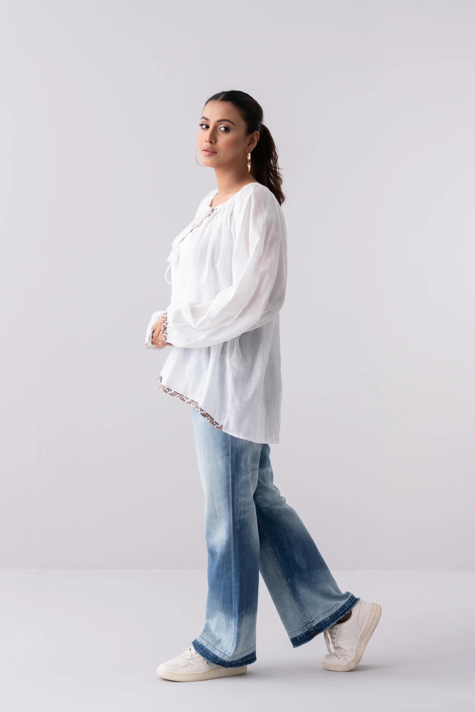 Oversized Fit Cotton Fashion Top - XTXFMF