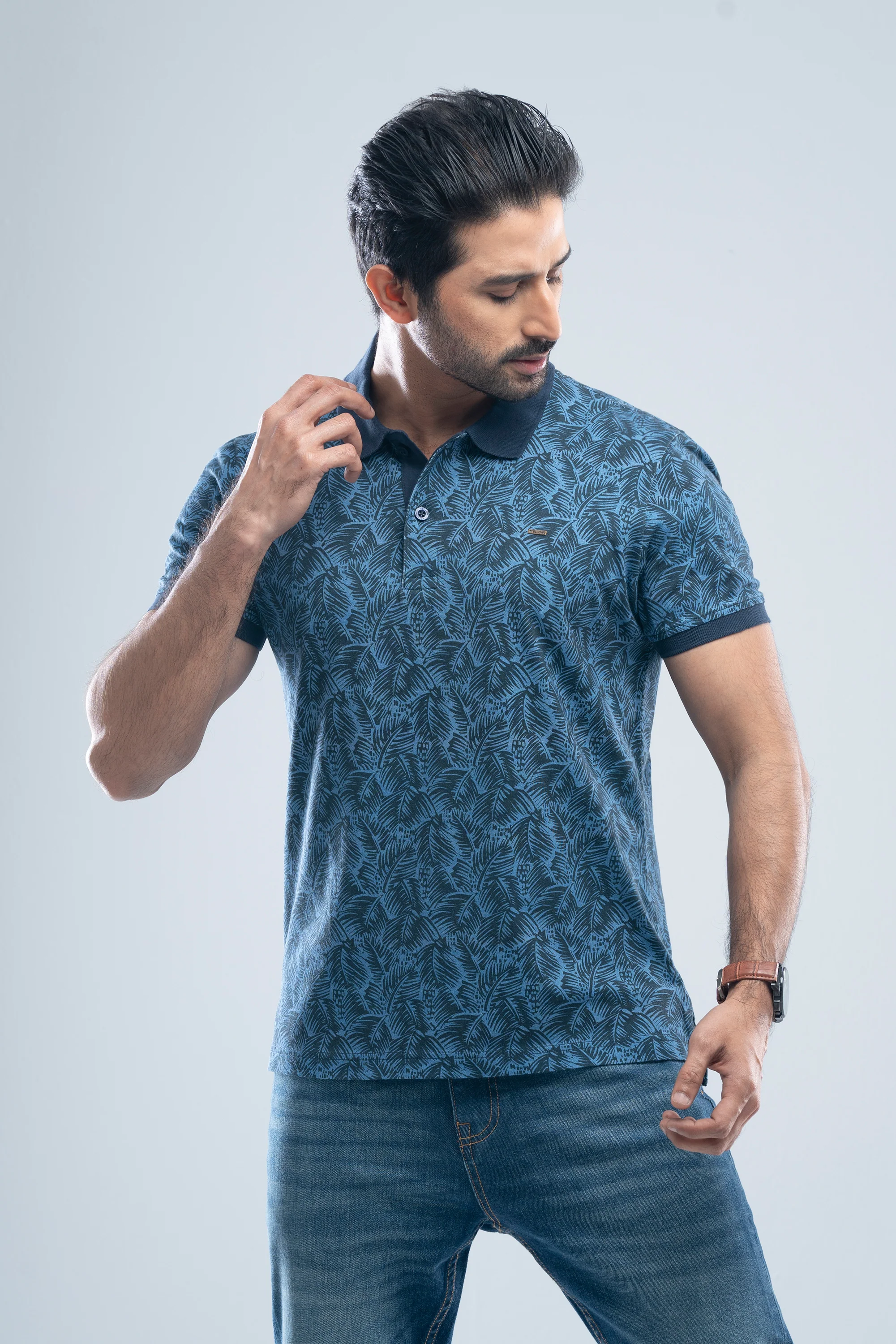 Relaxed Fit Pique Fabric Washed Polo Shirt - XTXFMF