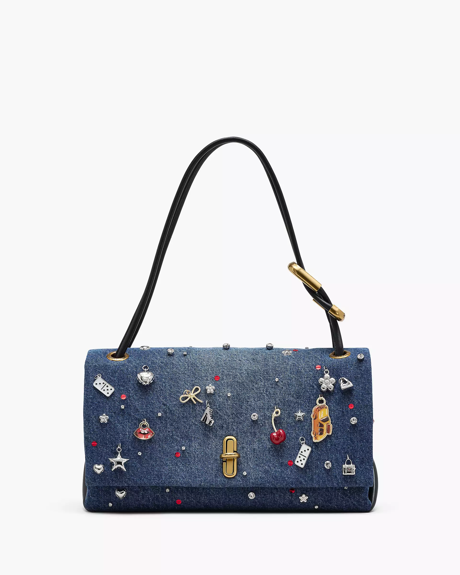 THE TRINKET CHARM DENIM LARGE DUAL BAG - XTXFMF