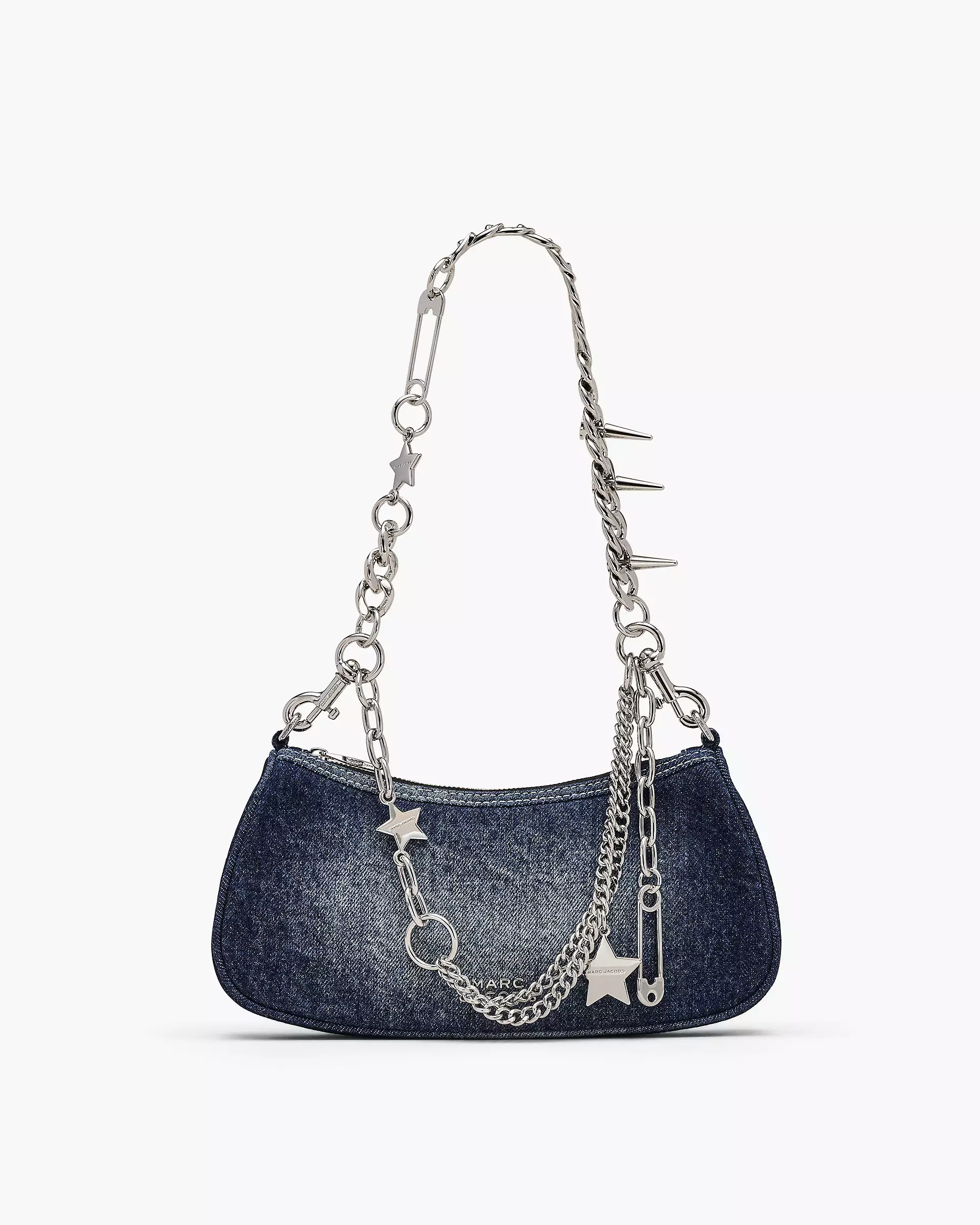 THE FADED DENIM CHARM SHOULDER BAG - XTXFMF