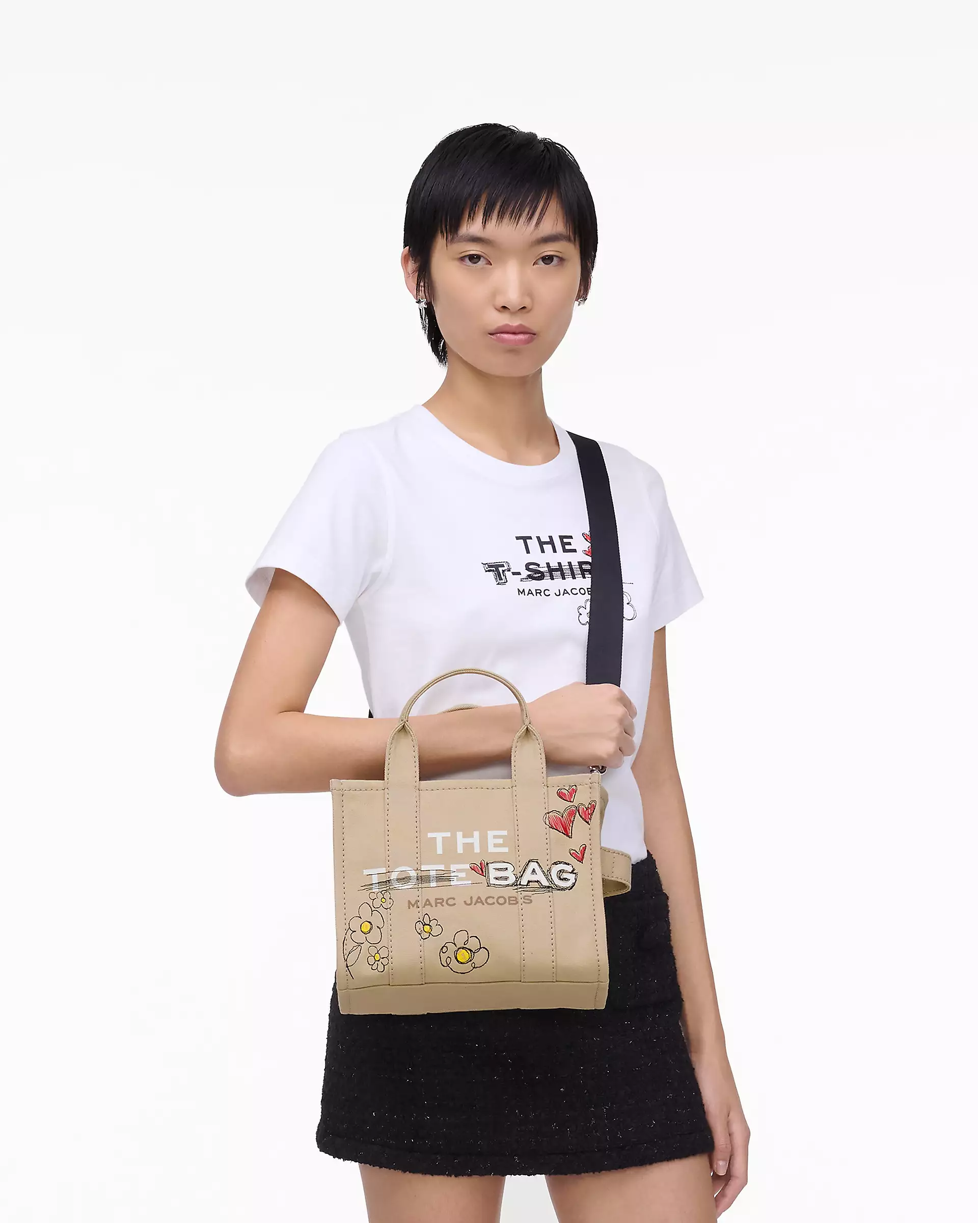 THE DAISY DOODLE CANVAS SMALL TOTE BAG - XTXFMF
