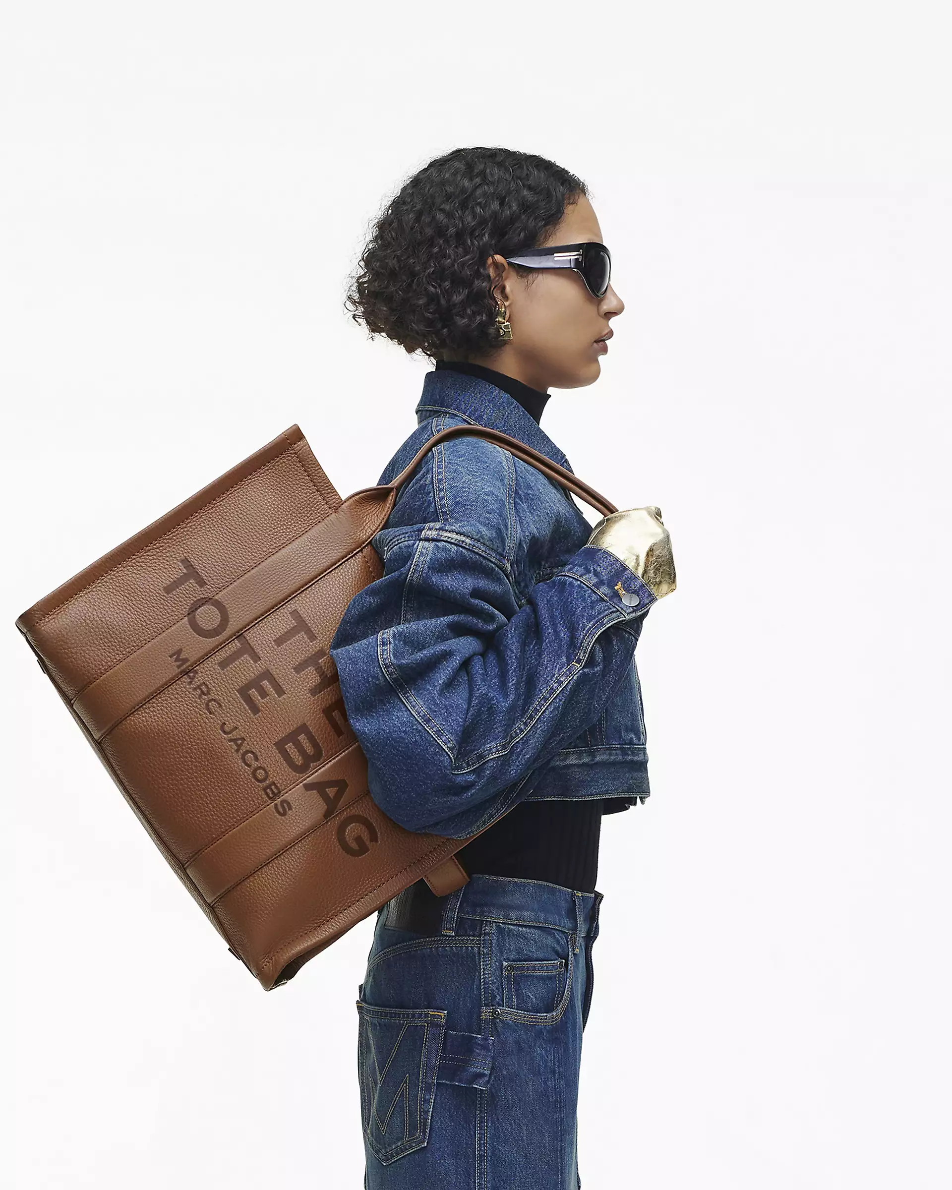 THE LEATHER LARGE TOTE BAG - XTXFMF