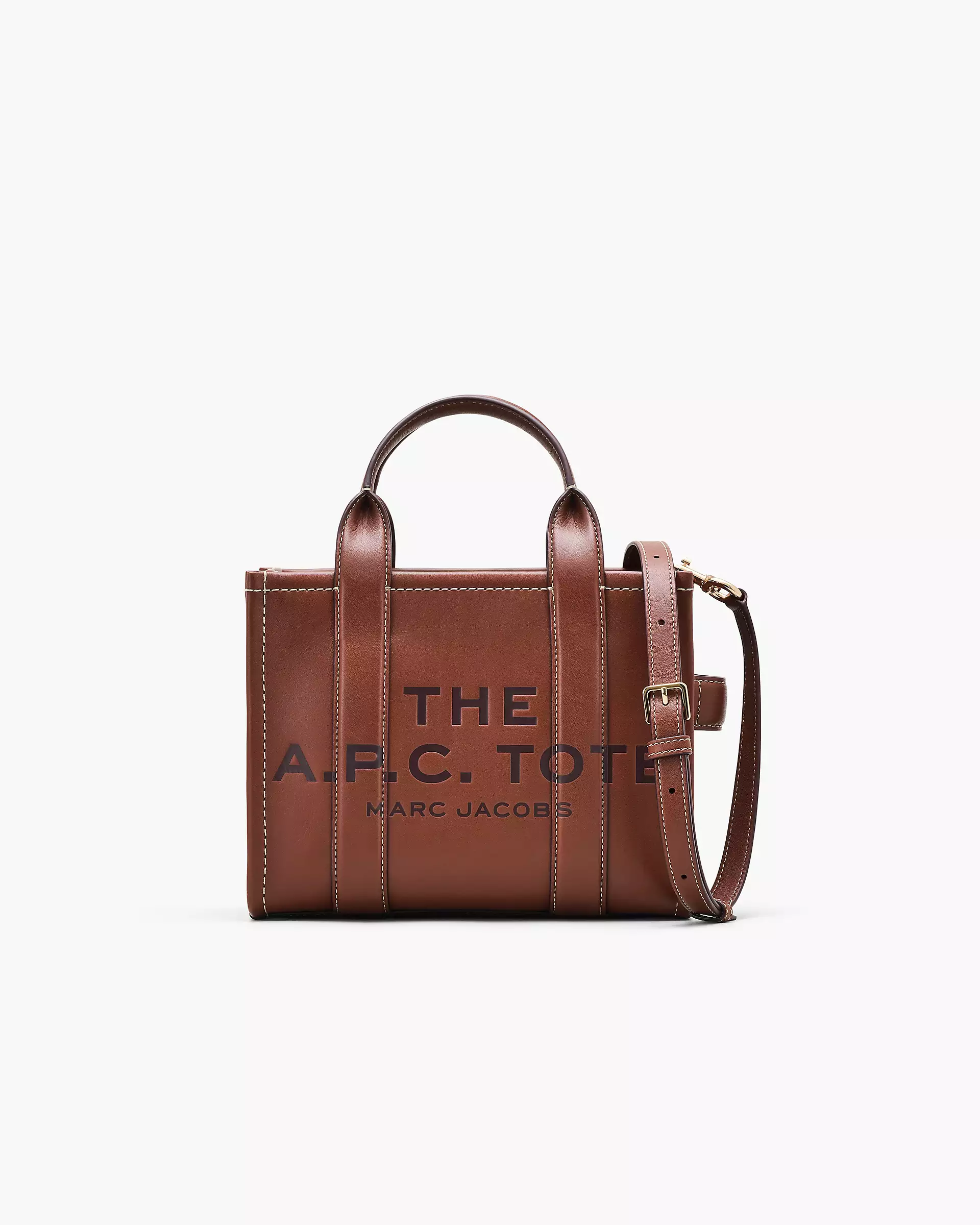 THE A.P.C. X MARC JACOBS LEATHER SMALL TOTE BAG - XTXFMF