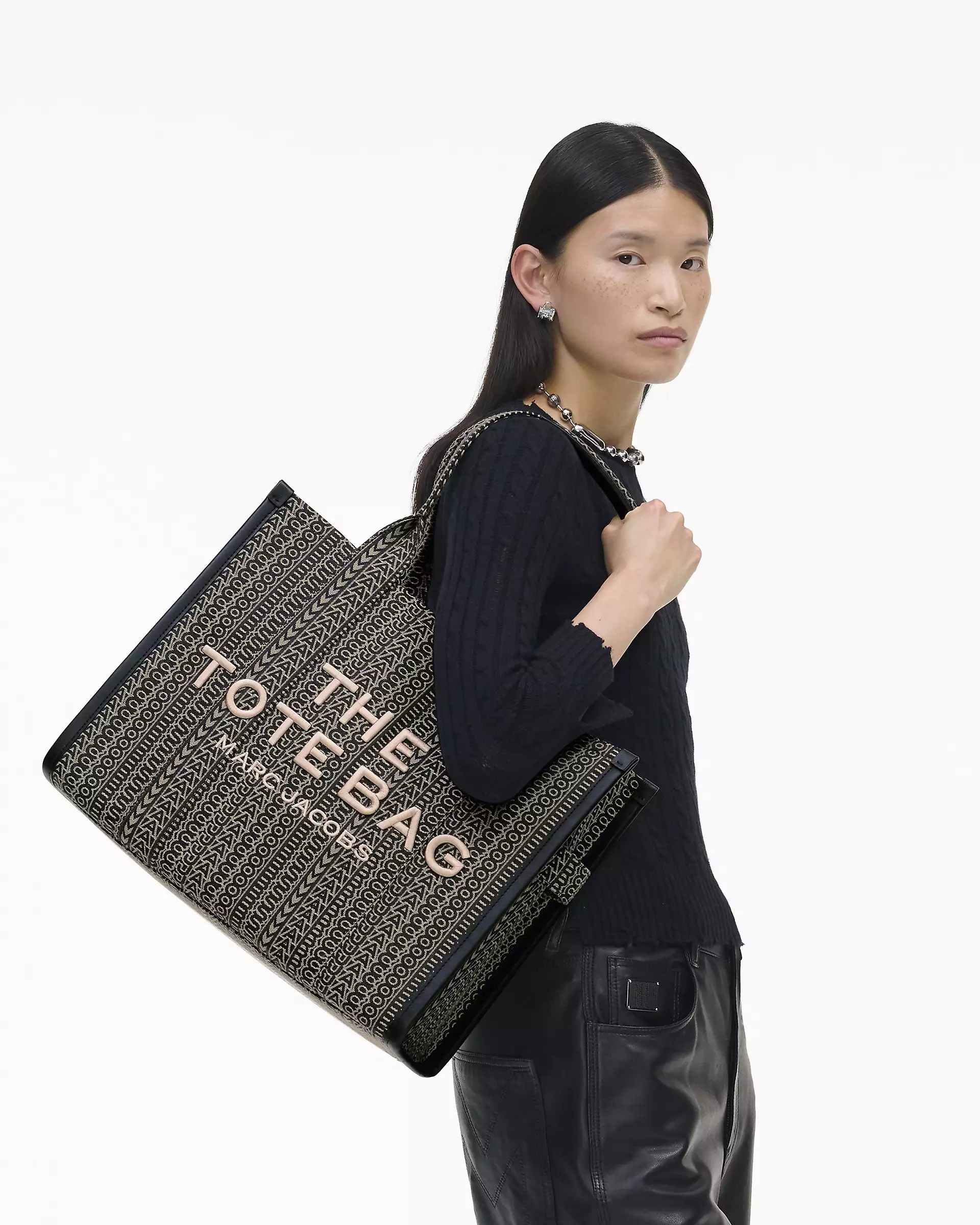 THE MONOGRAM JACQUARD LARGE TOTE BAG - XTXFMF