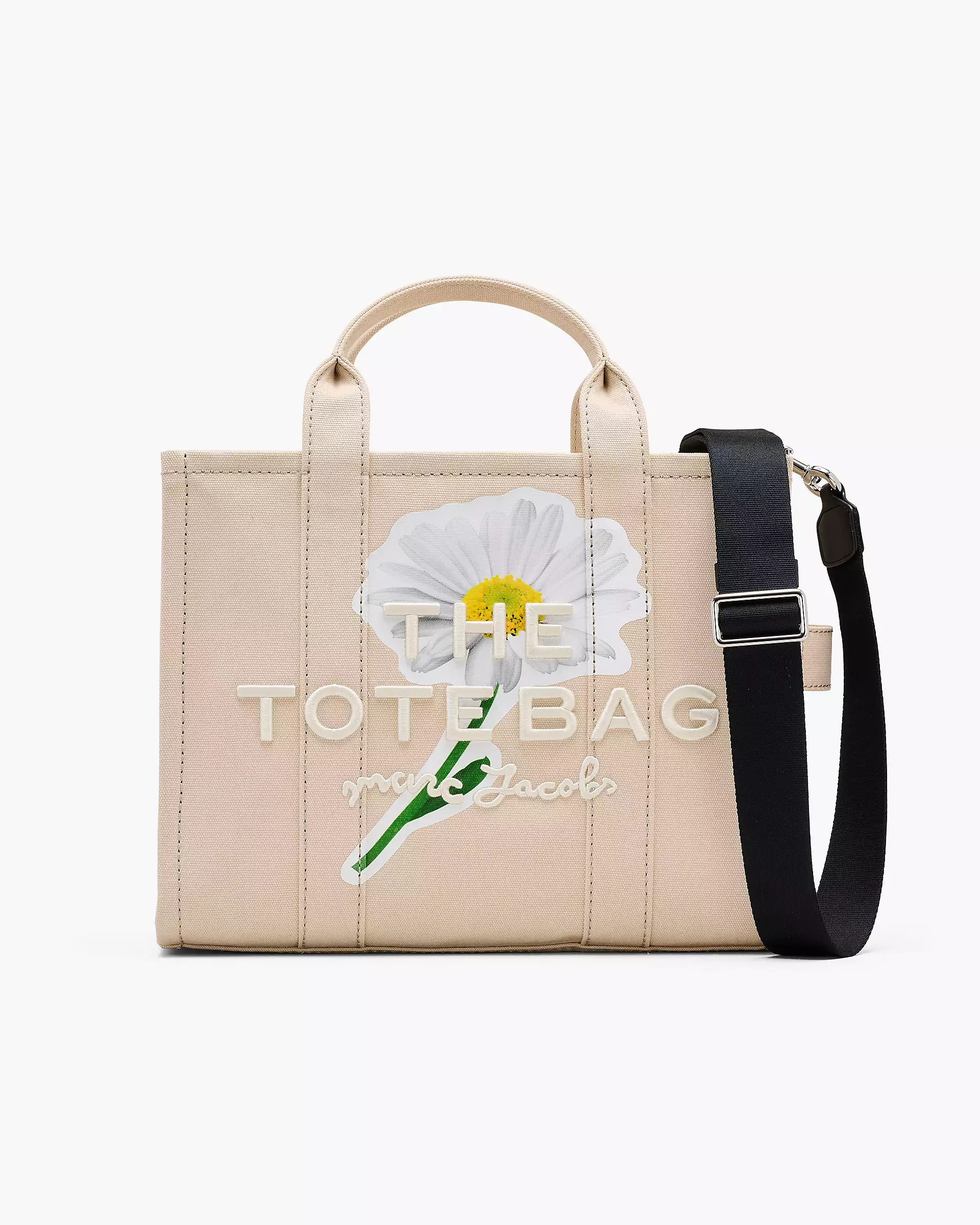 THE DAISY SCRIPT CANVAS MEDIUM TOTE BAG - XTXFMF