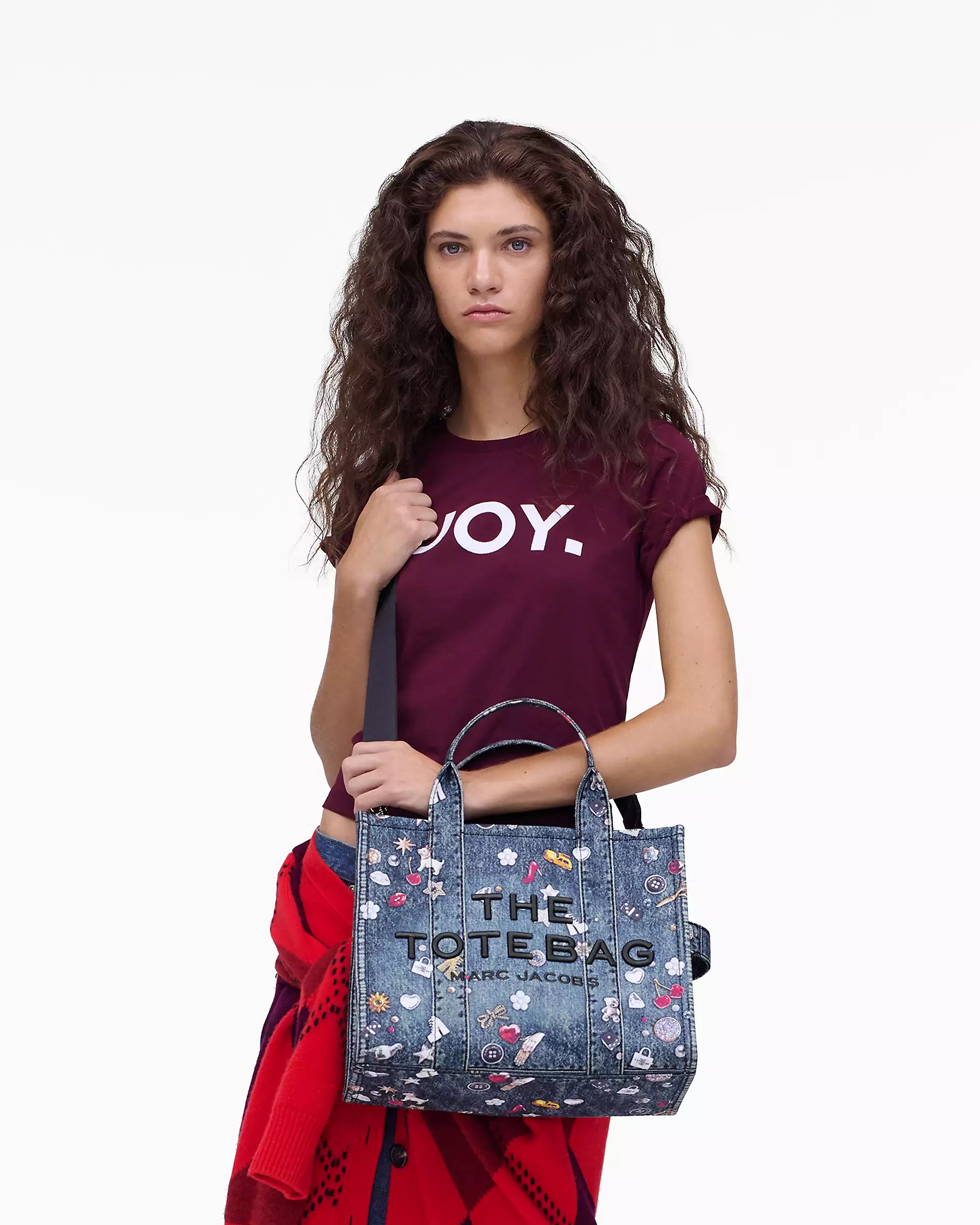 THE TROMPE L'OEIL TRINKET CANVAS MEDIUM TOTE BAG - XTXFMF