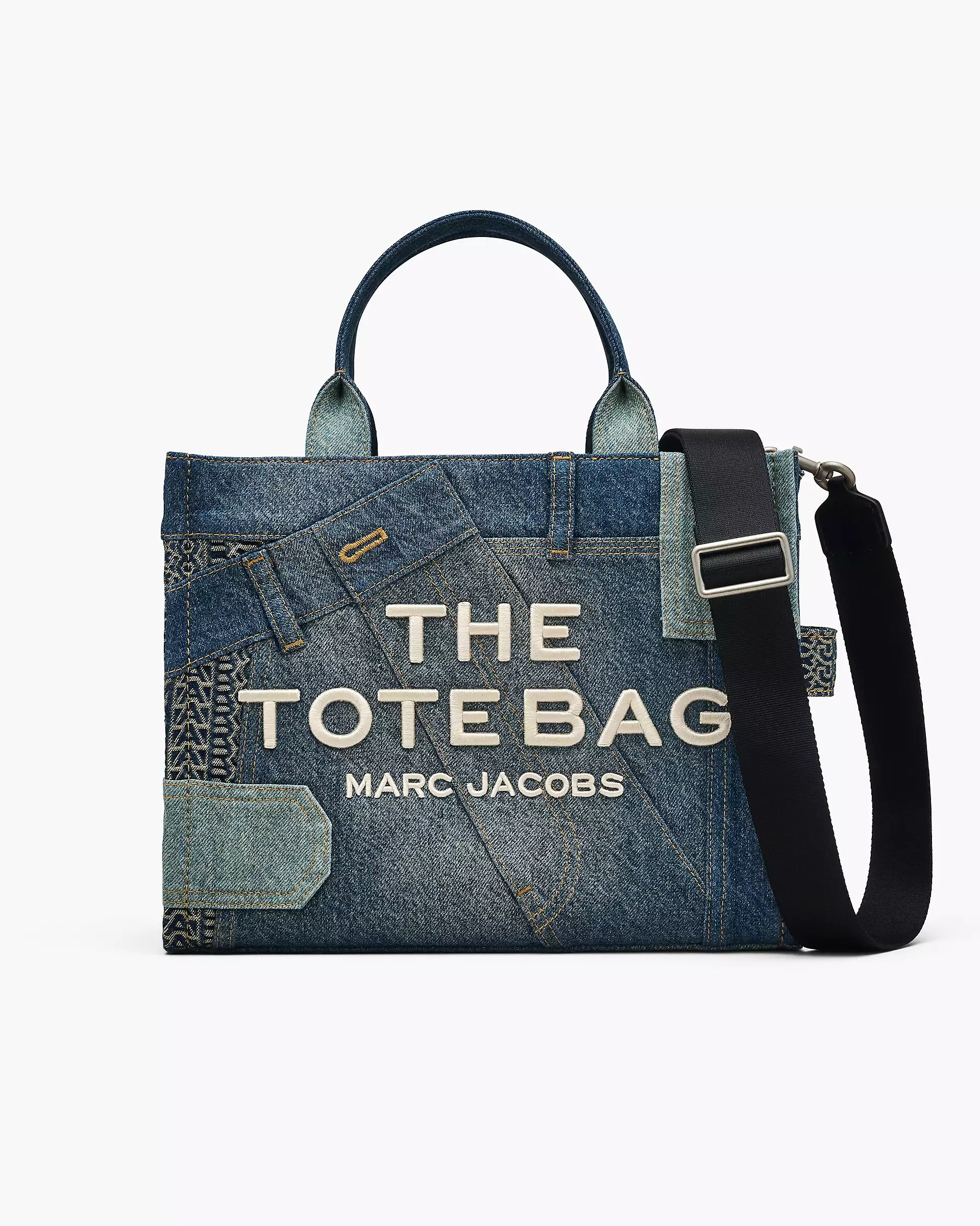THE DECONSTRUCTED DENIM MEDIUM TOTE BAG - XTXFMF