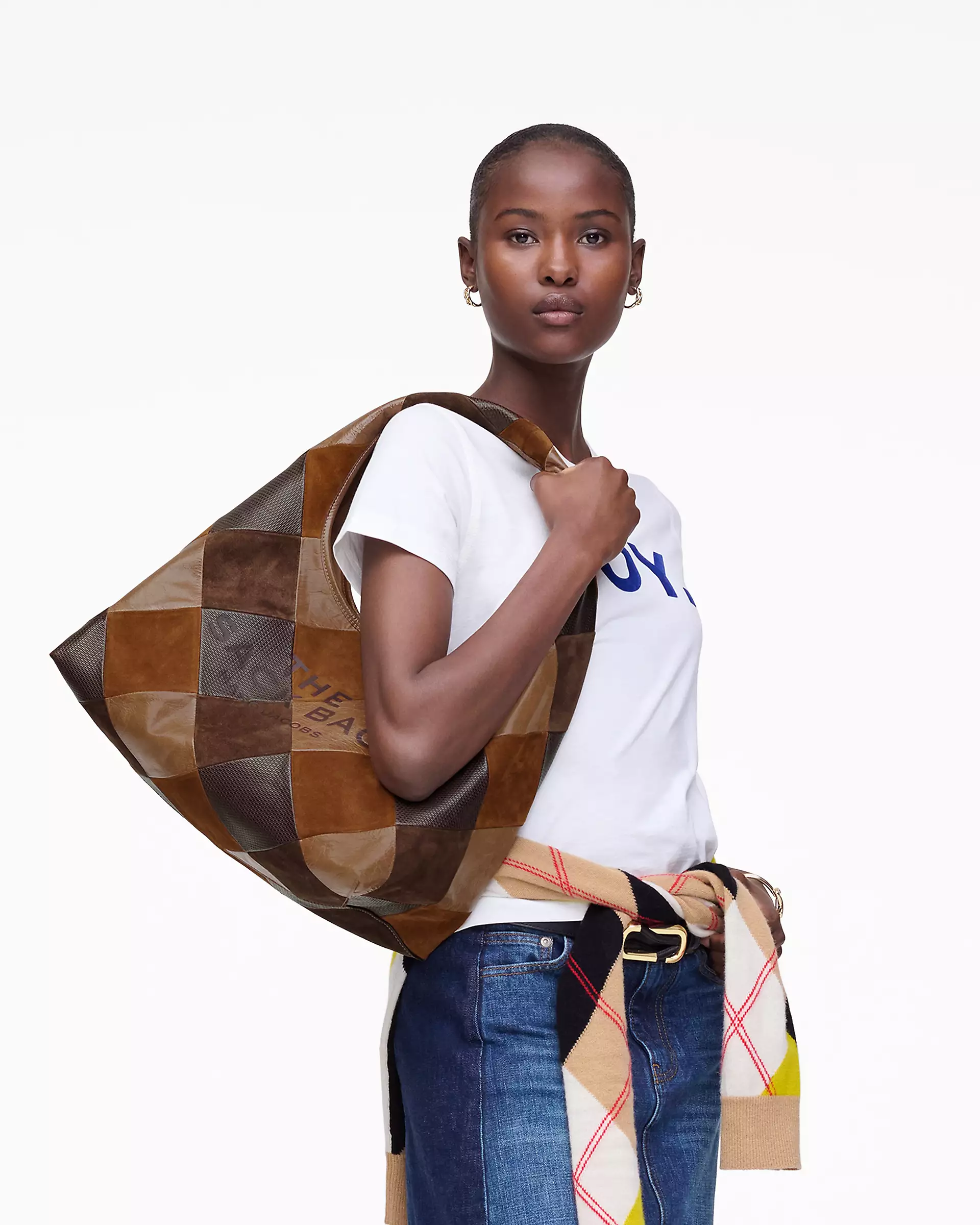 THE SUEDE PATCHWORK SACK BAG - XTXFMF