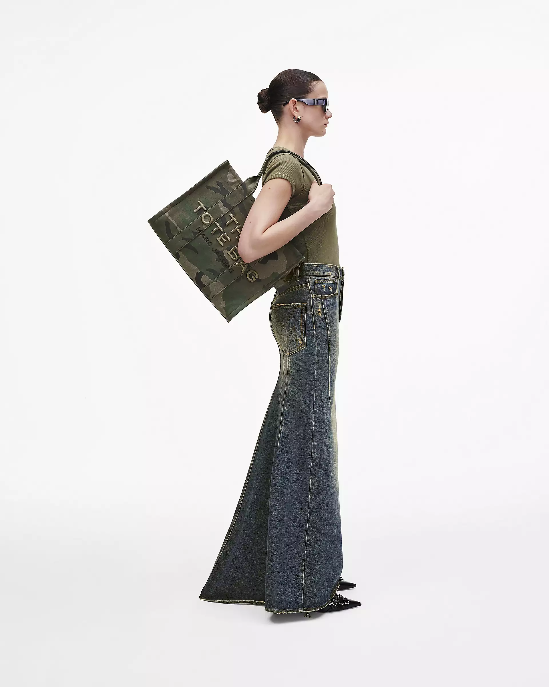 THE CAMO JACQUARD LARGE TOTE BAG - XTXFMF