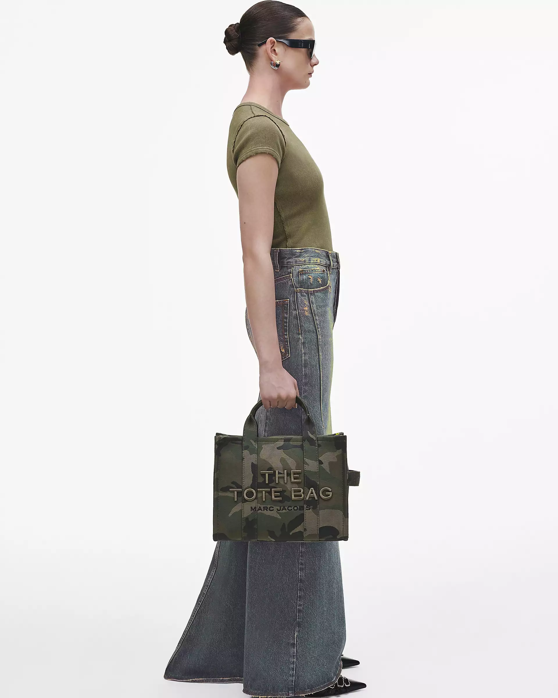 THE CAMO JACQUARD MEDIUM TOTE BAG - XTXFMF