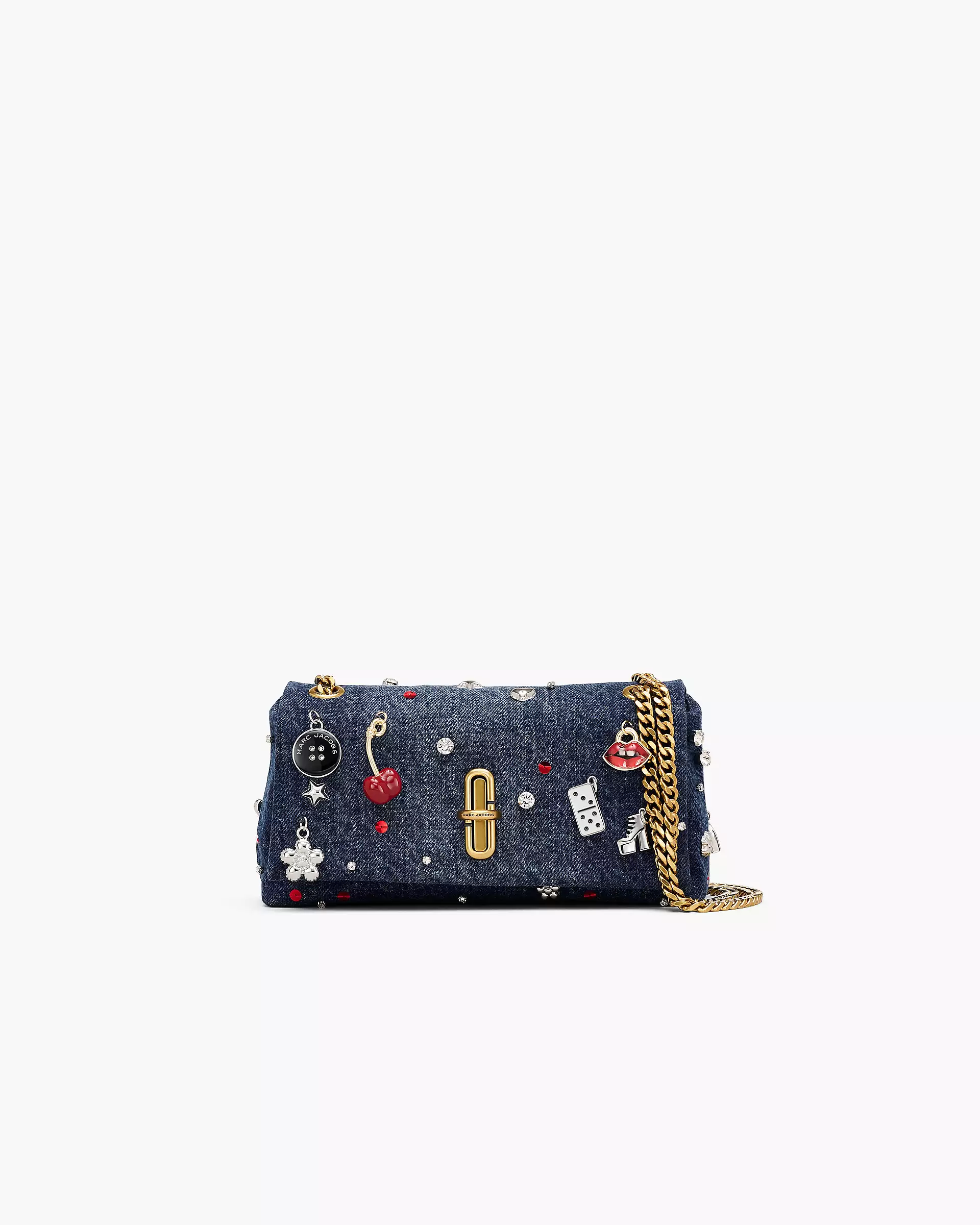 THE TRINKET CHARM DENIM DUAL CHAIN MINI BAG - XTXFMF