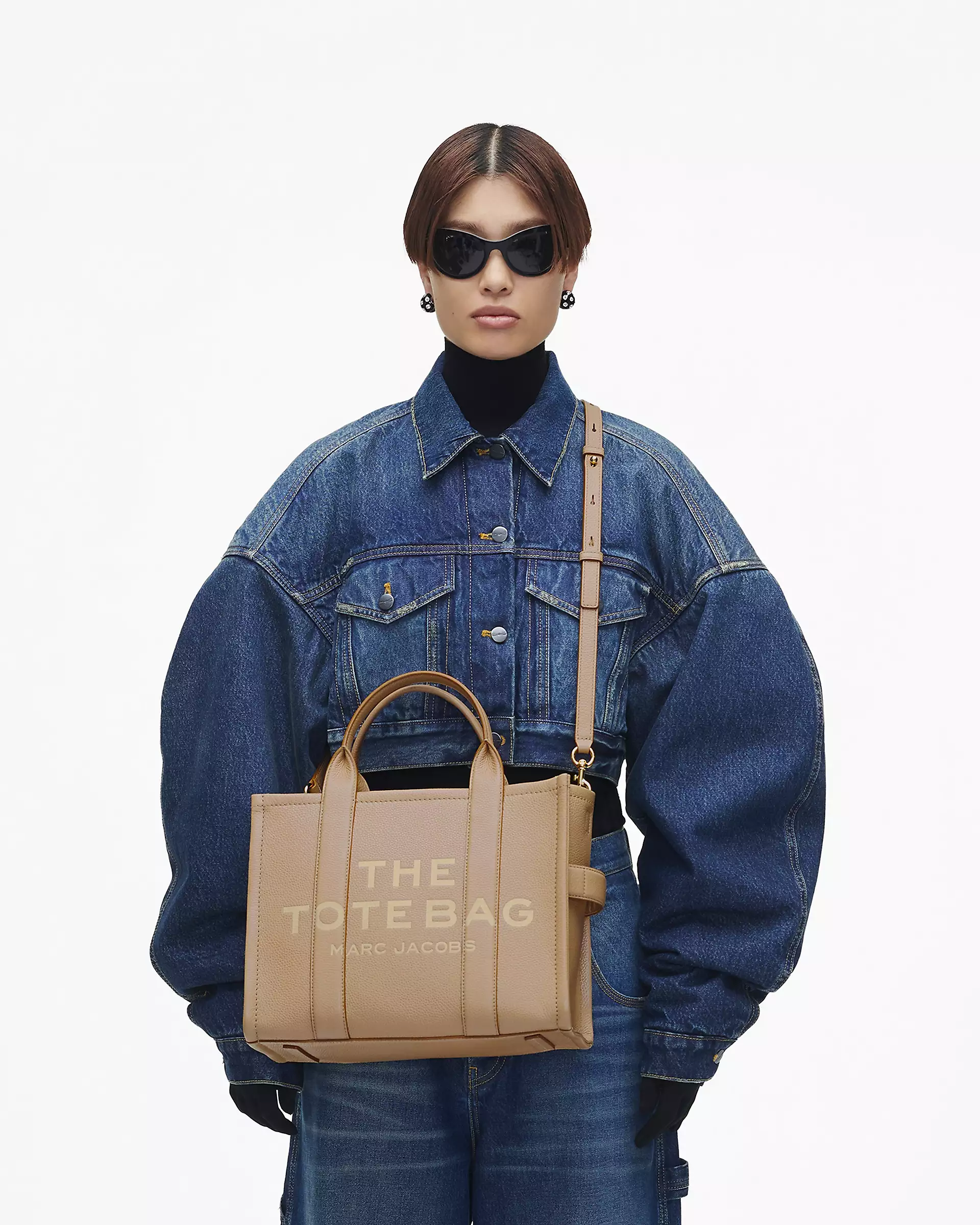 THE LEATHER MEDIUM TOTE BAG - XTXFMF