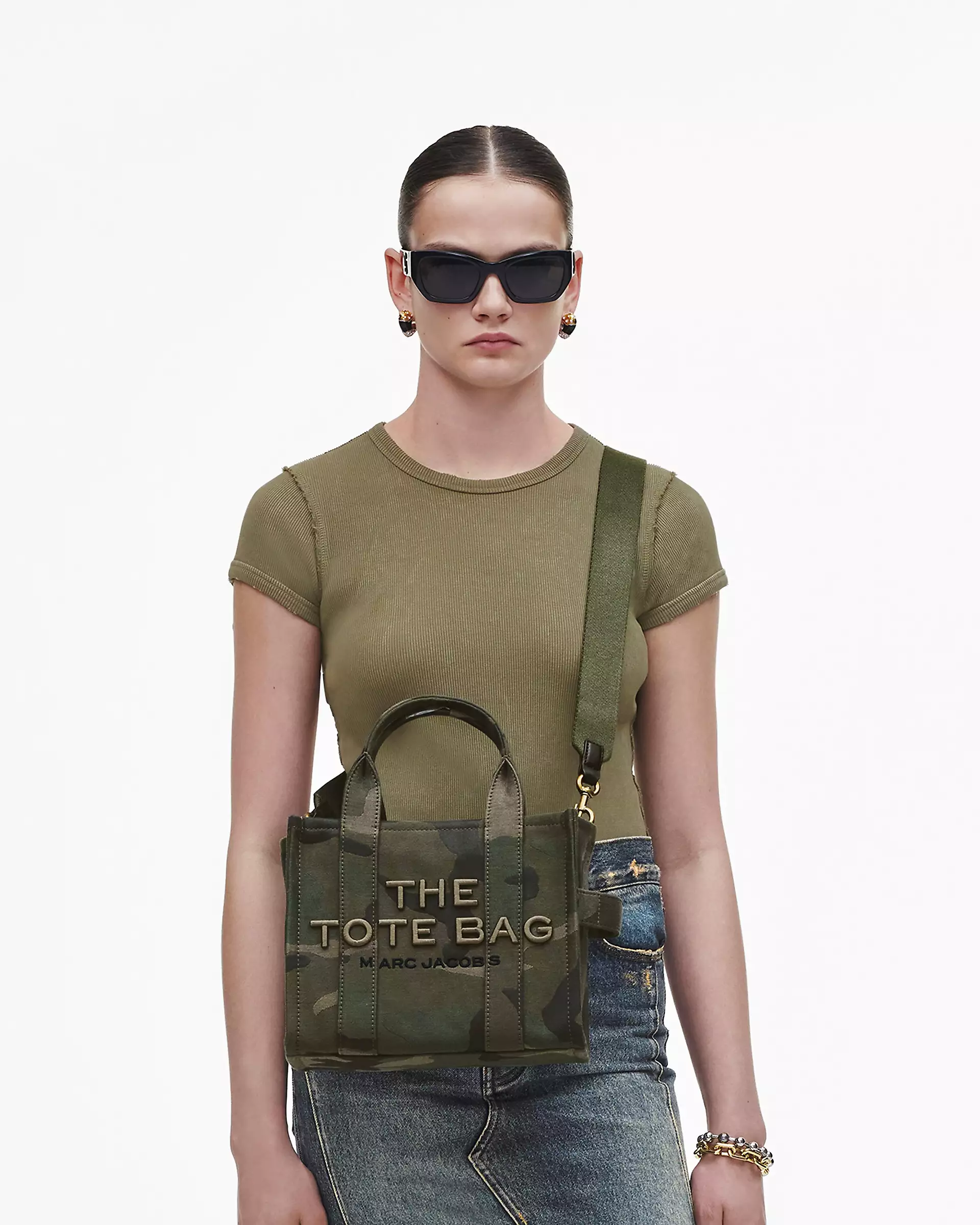 THE CAMO JACQUARD SMALL TOTE BAG - XTXFMF