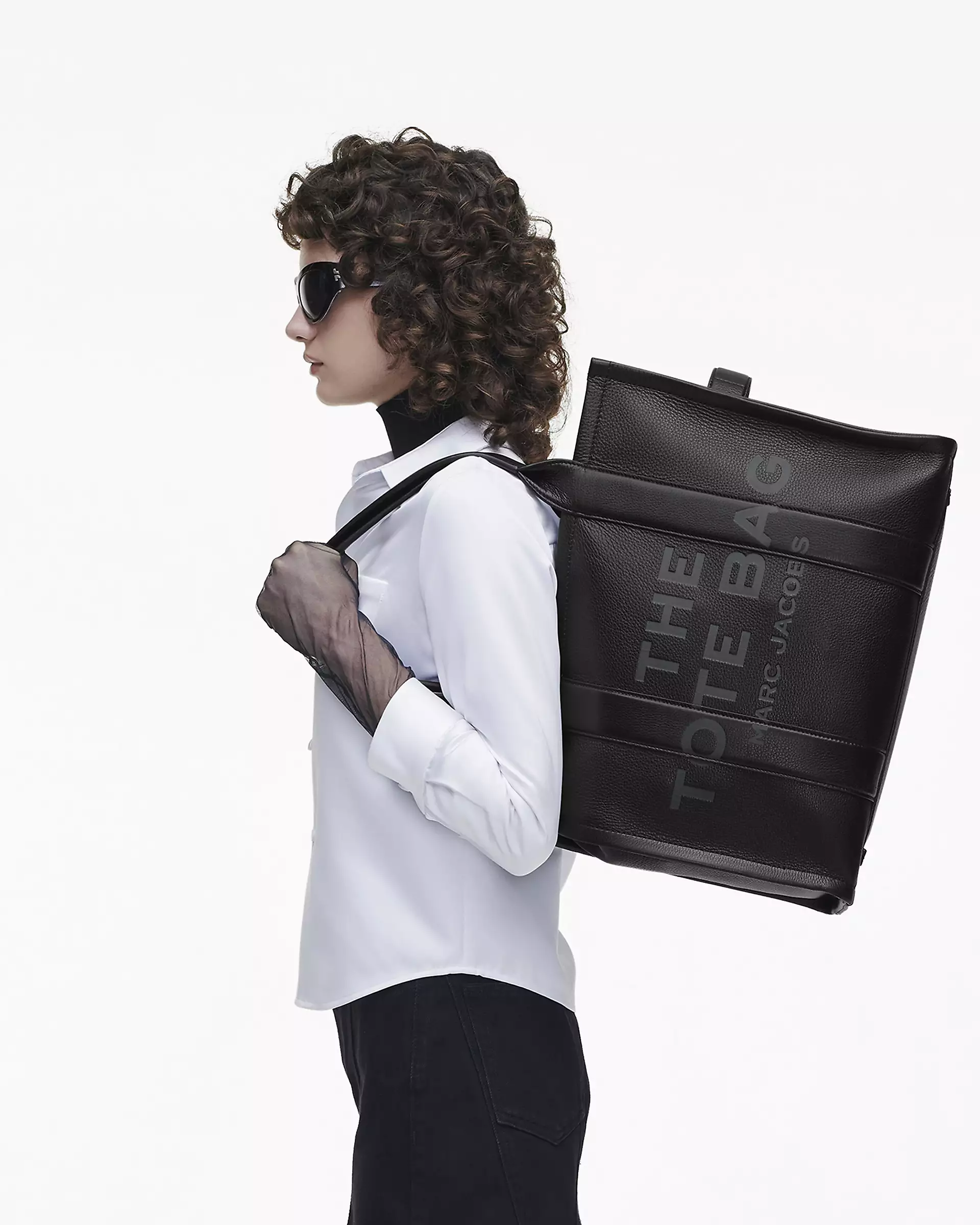 THE LEATHER LARGE TOTE BAG - XTXFMF