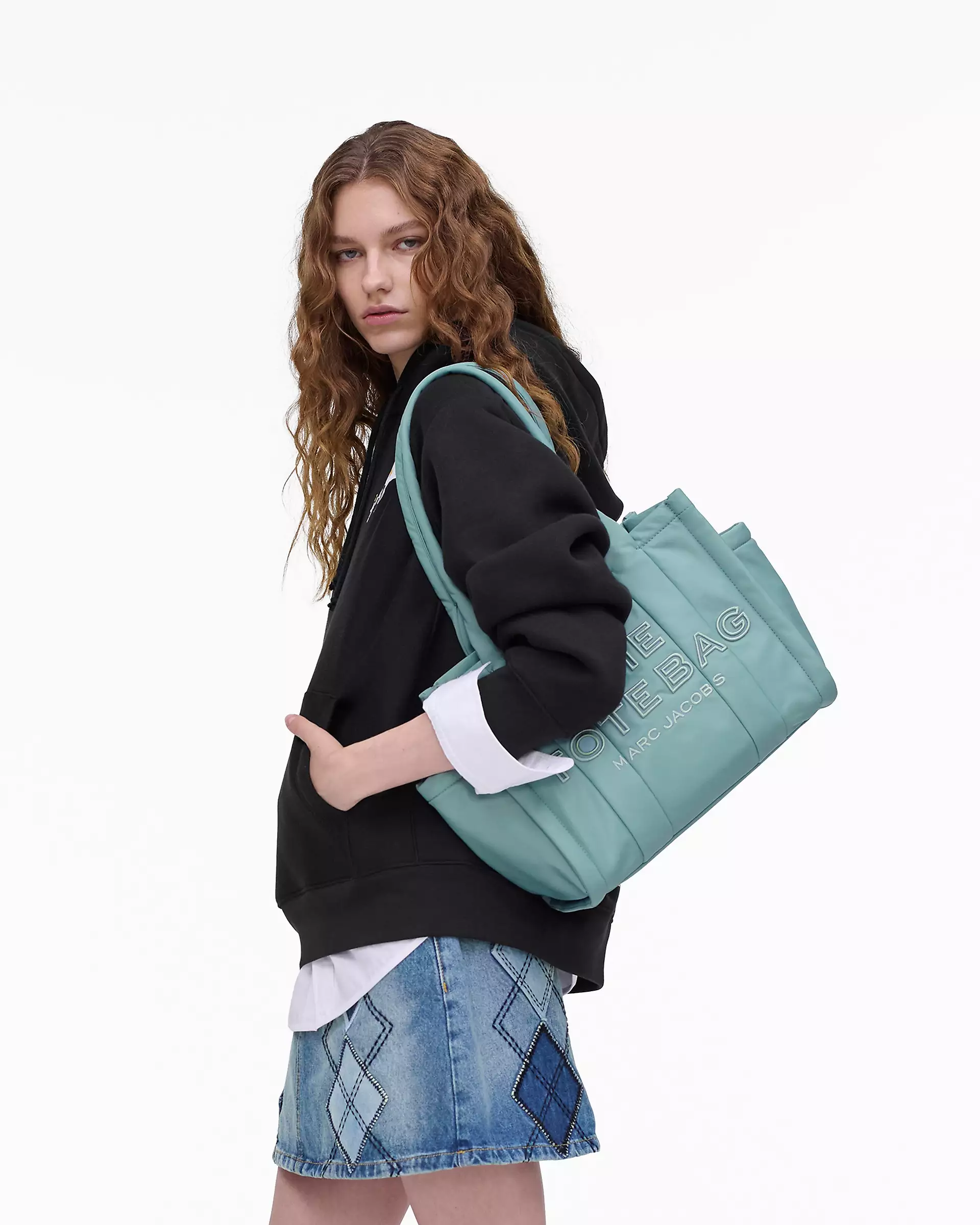 THE PUFFY NYLON MEDIUM TOTE BAG - XTXFMF