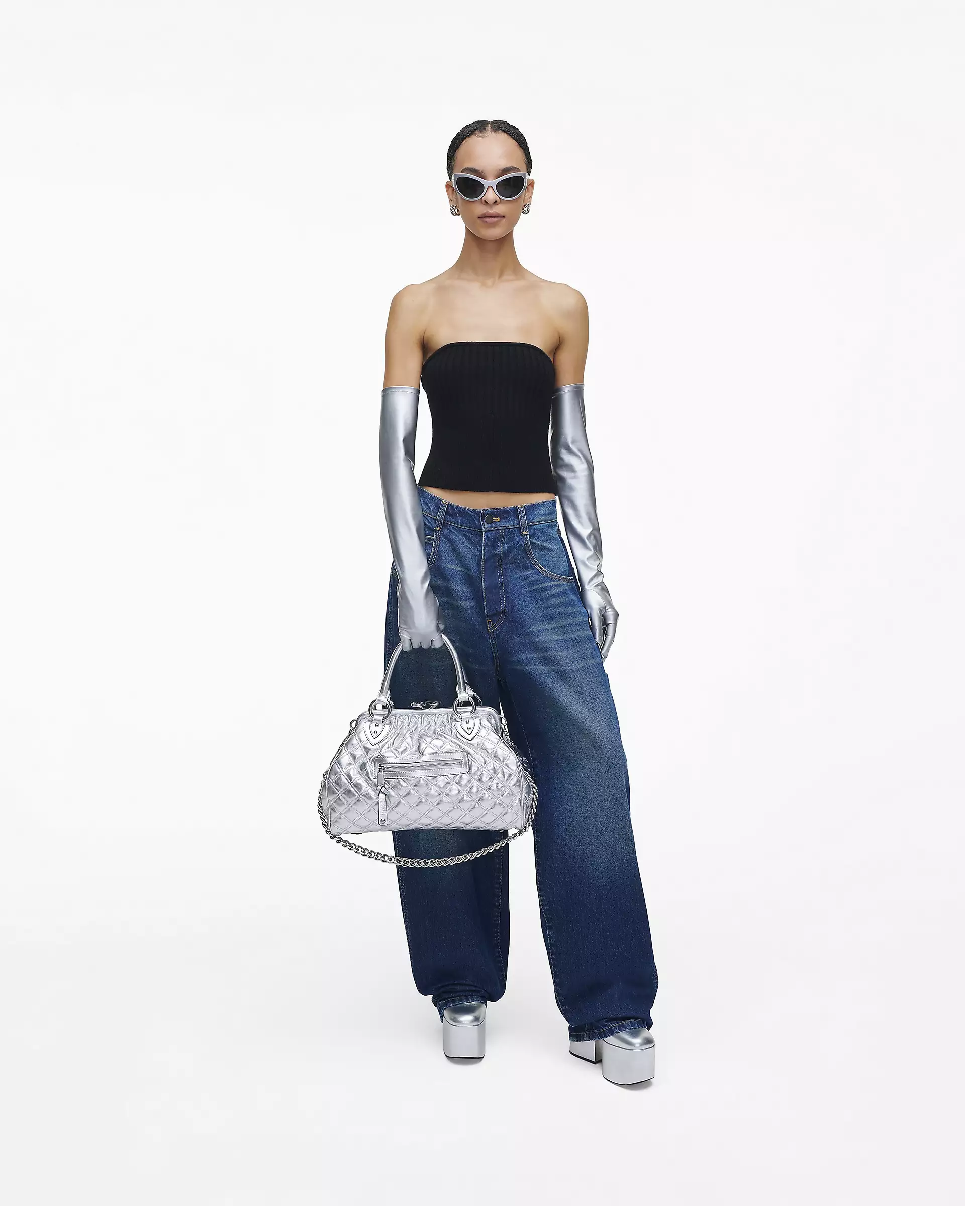 RE-EDITION QUILTED METALLIC LEATHER STAM BAG - XTXFMF