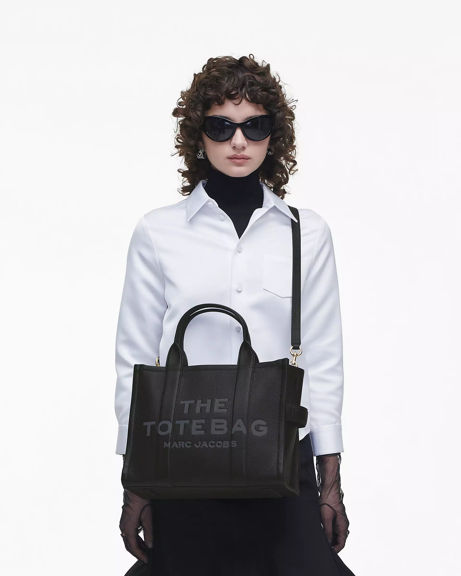 THE LEATHER MEDIUM TOTE BAG - XTXFMF