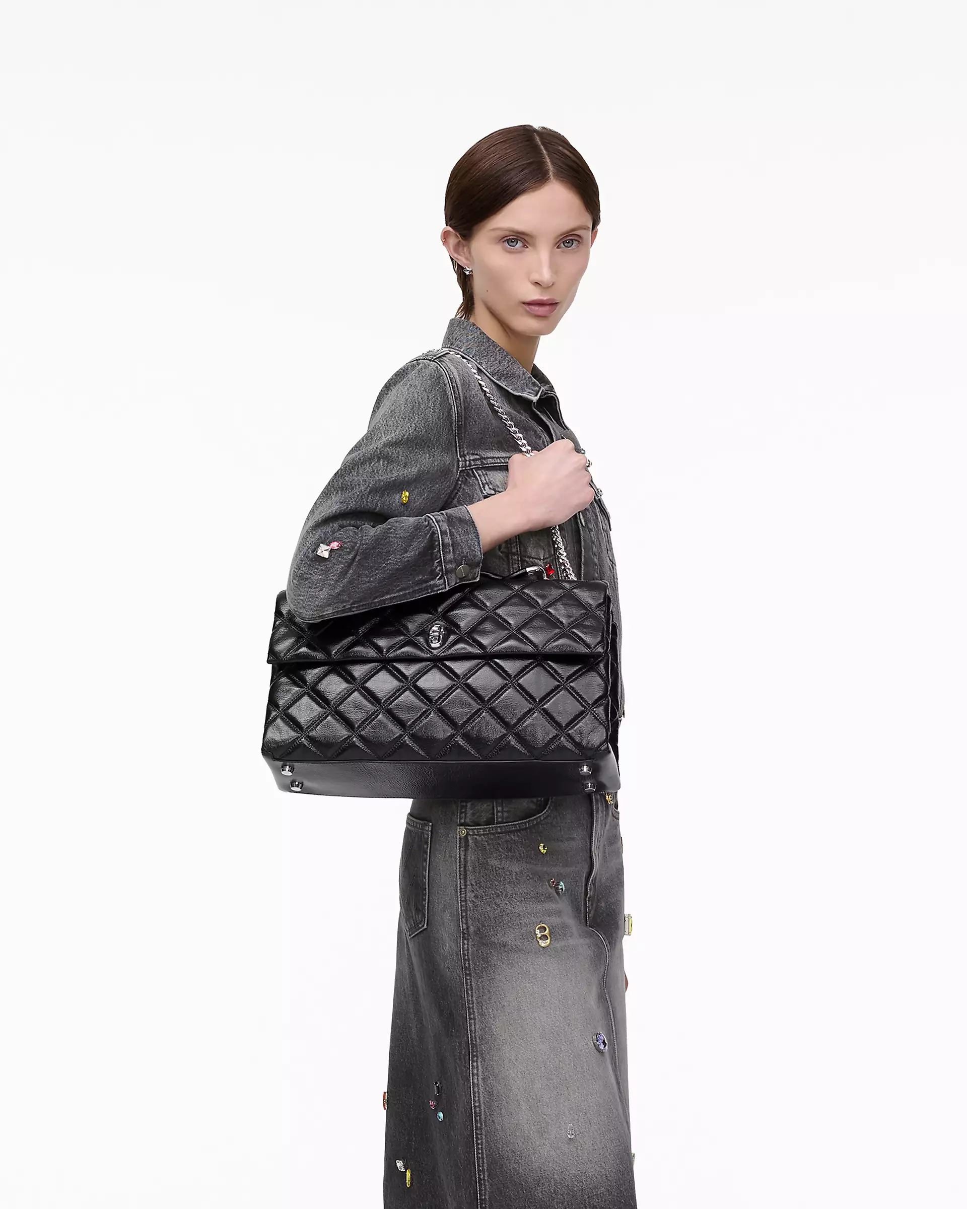 THE QUILTED XL DUAL CONVERTIBLE SHOULDER BAG - XTXFMF