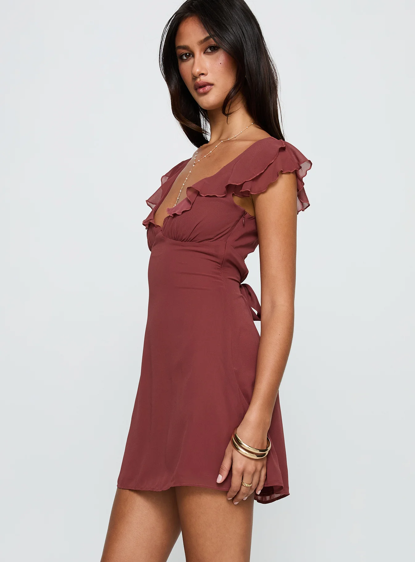 I Guess So Mini Dress Currant - XTXFMF