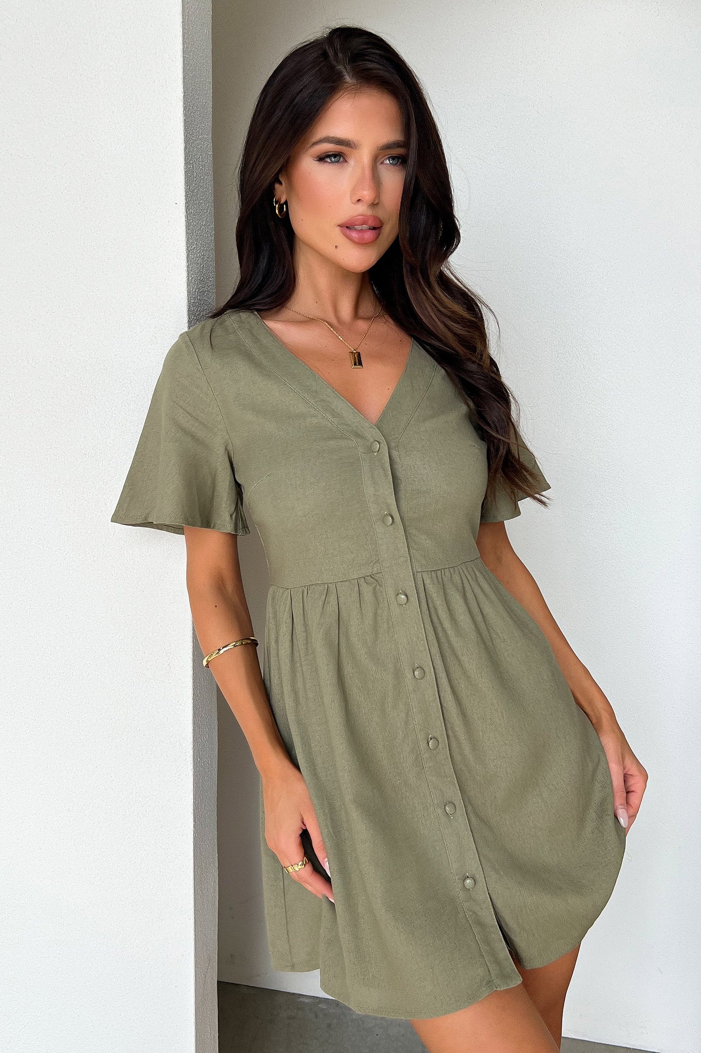 Breena Dress - Sage - XTXFMF