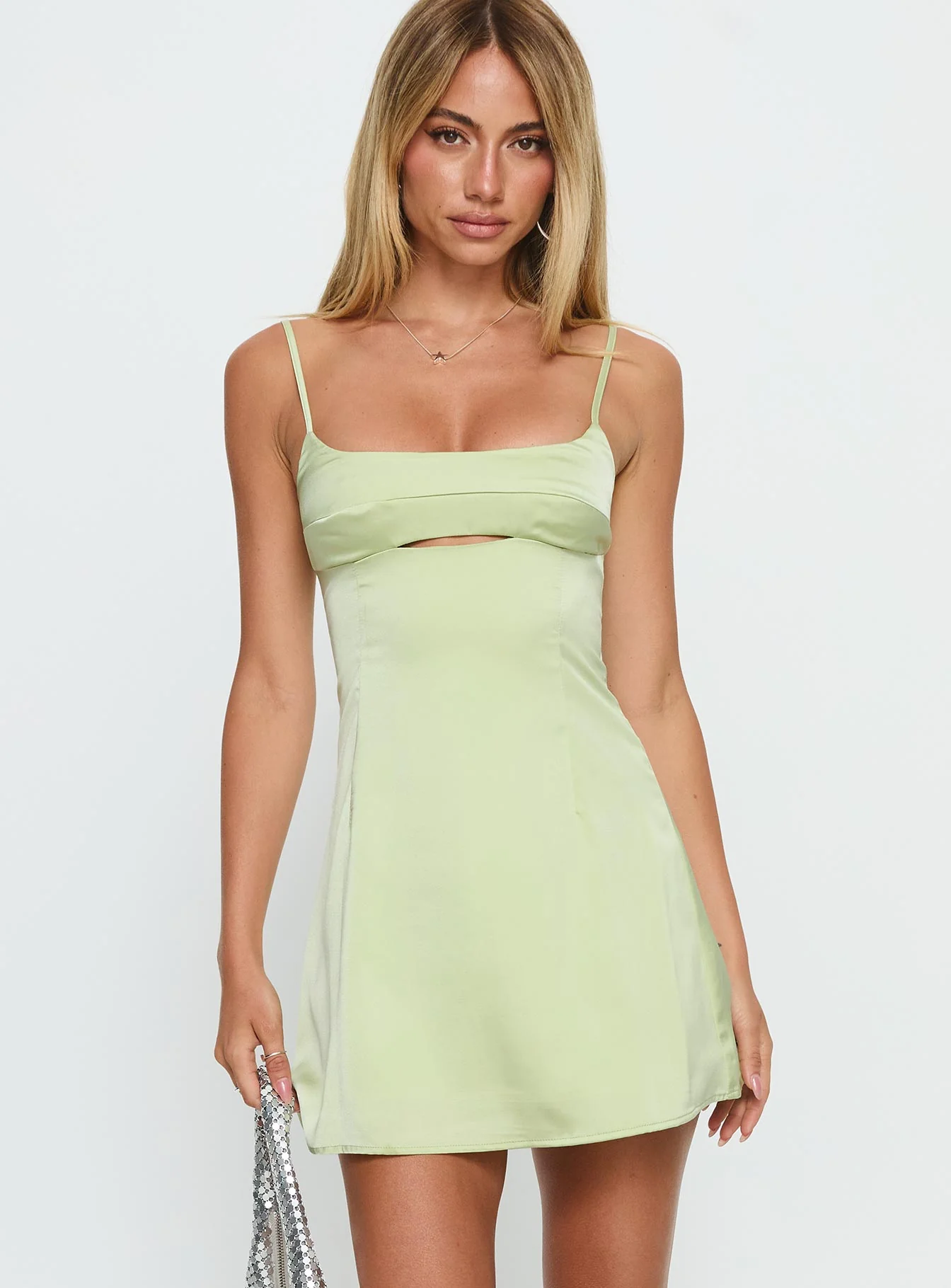 Powell Mini Dress Sage Green - XTXFMF