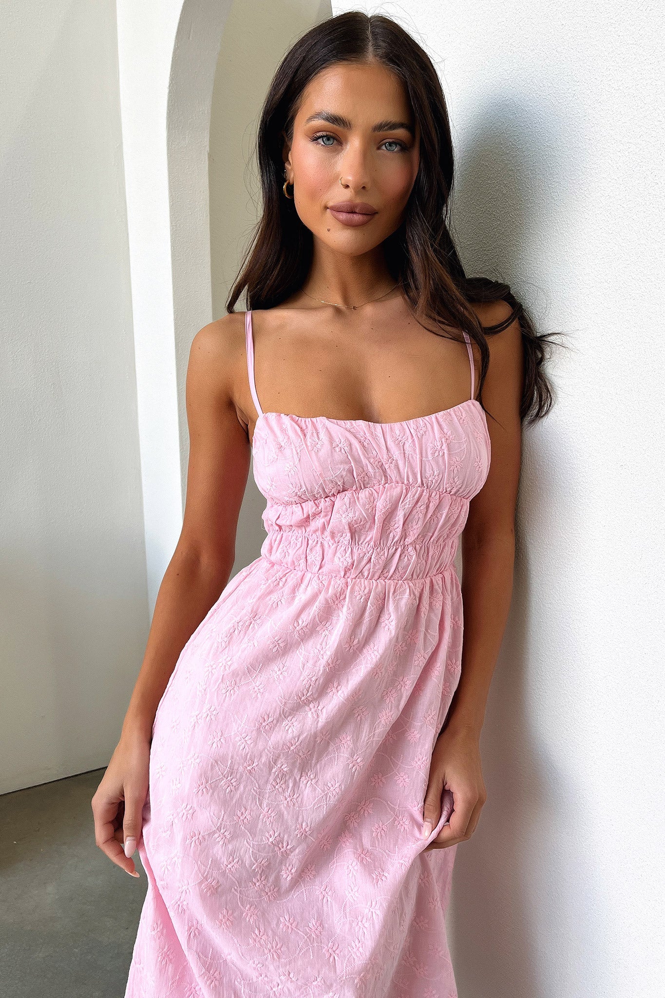 Mik Midi Dress - Pink - XTXFMF