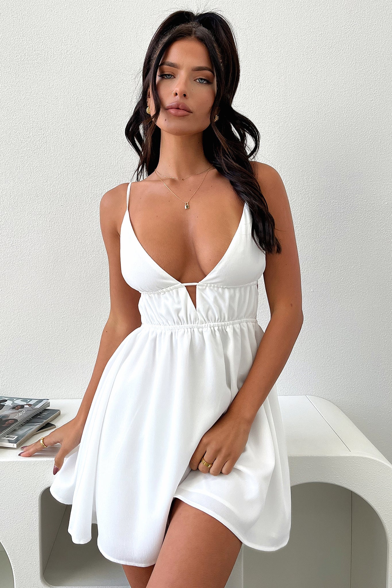 Elore Mini Dress - White - XTXFMF