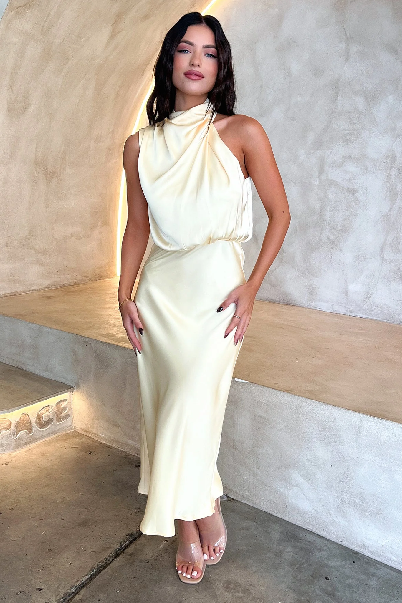 Santorini Maxi Dress - Yellow - XTXFMF