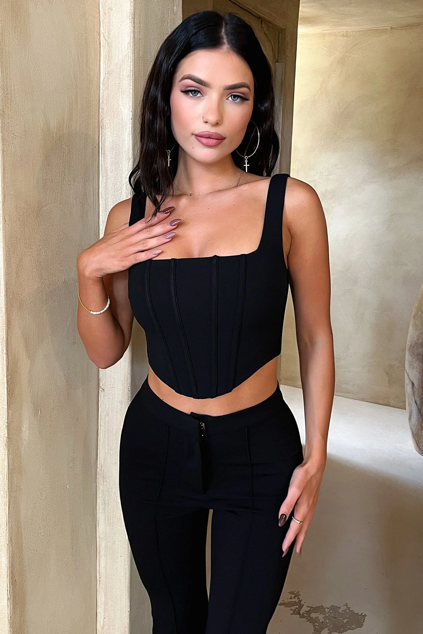 Token Corset Top - Black - XTXFMF