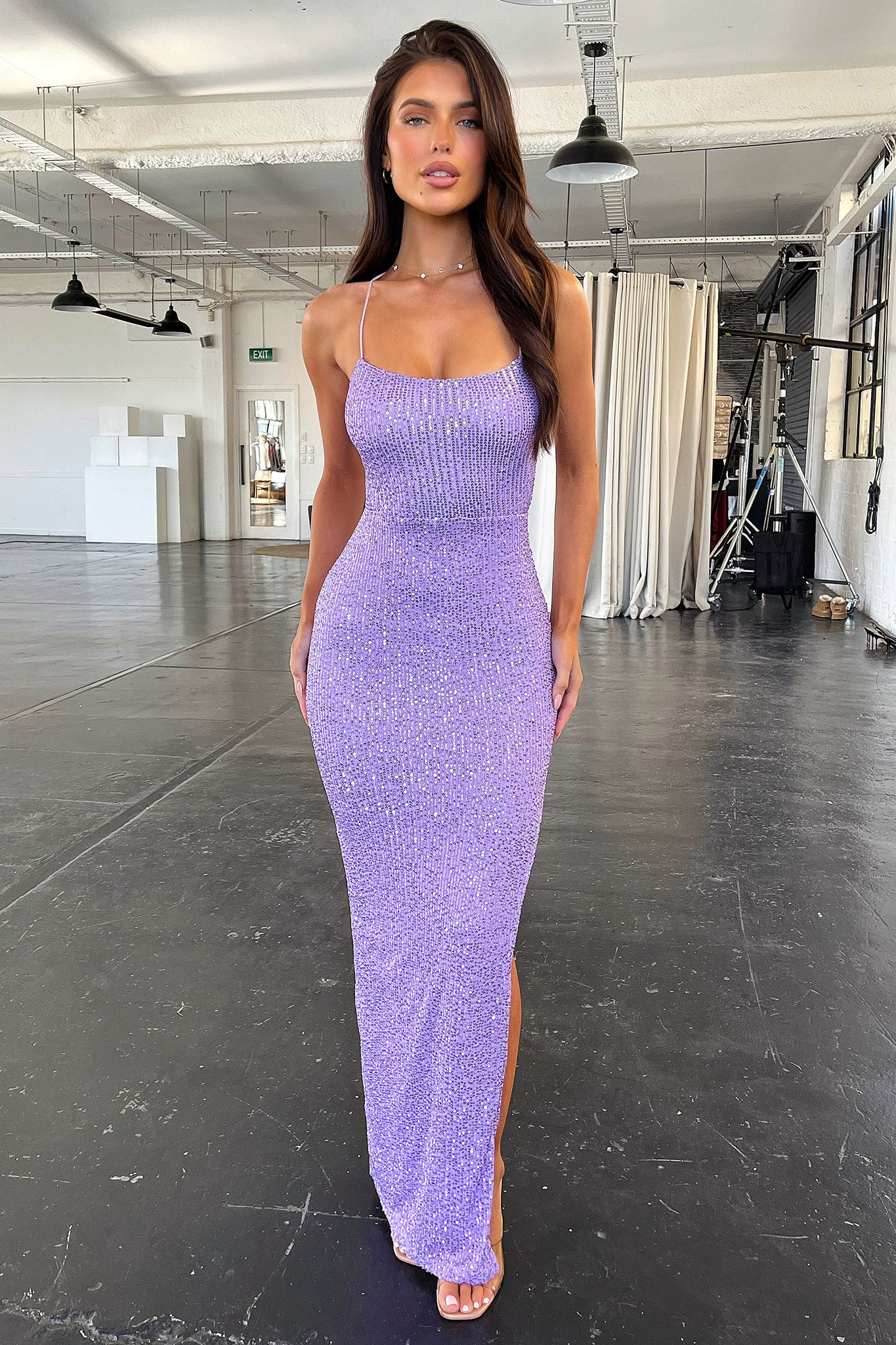 Alina Maxi Dress - Lilac - XTXFMF