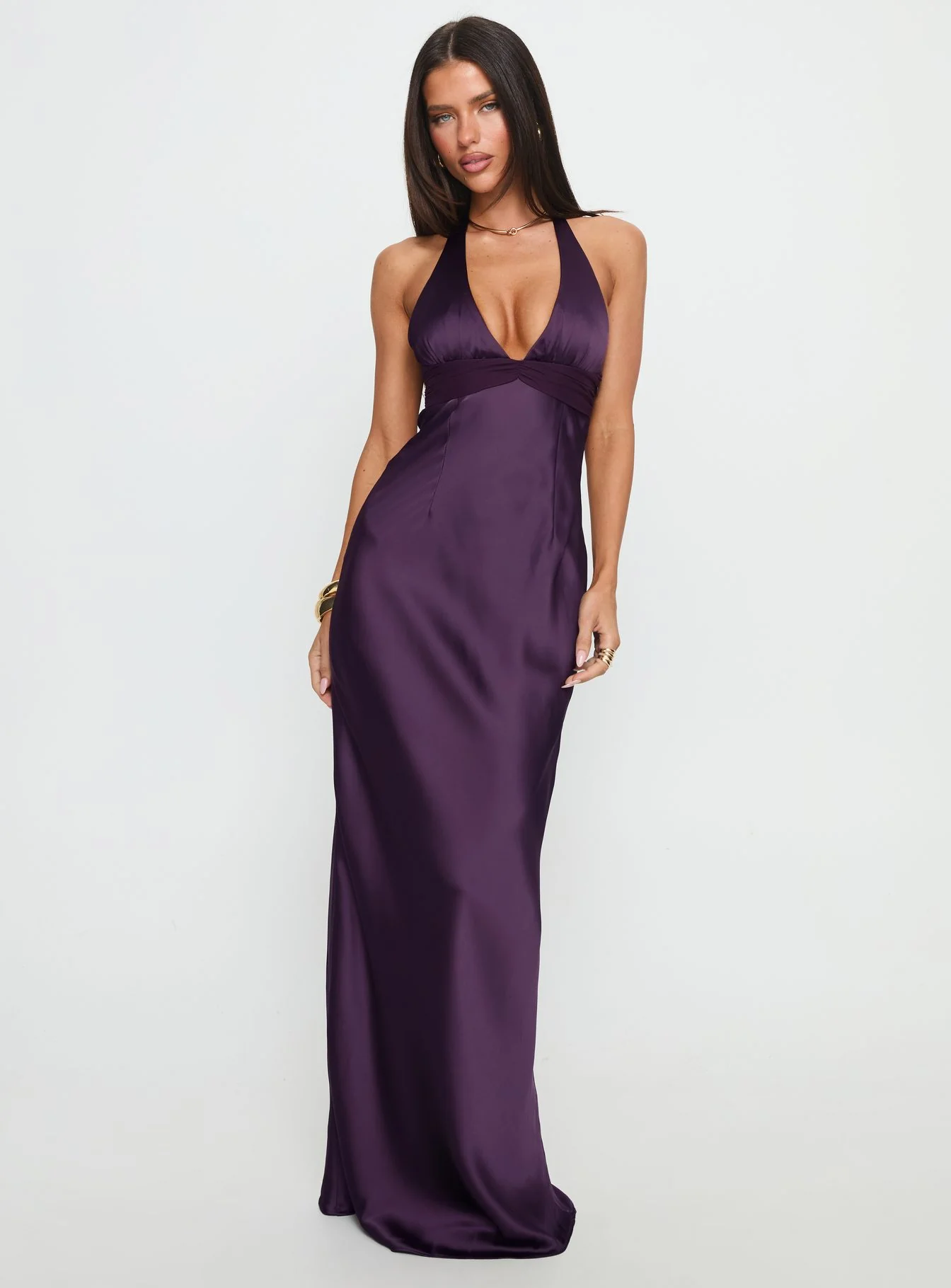 Odyssa Halter Maxi Dress Purple - XTXFMF