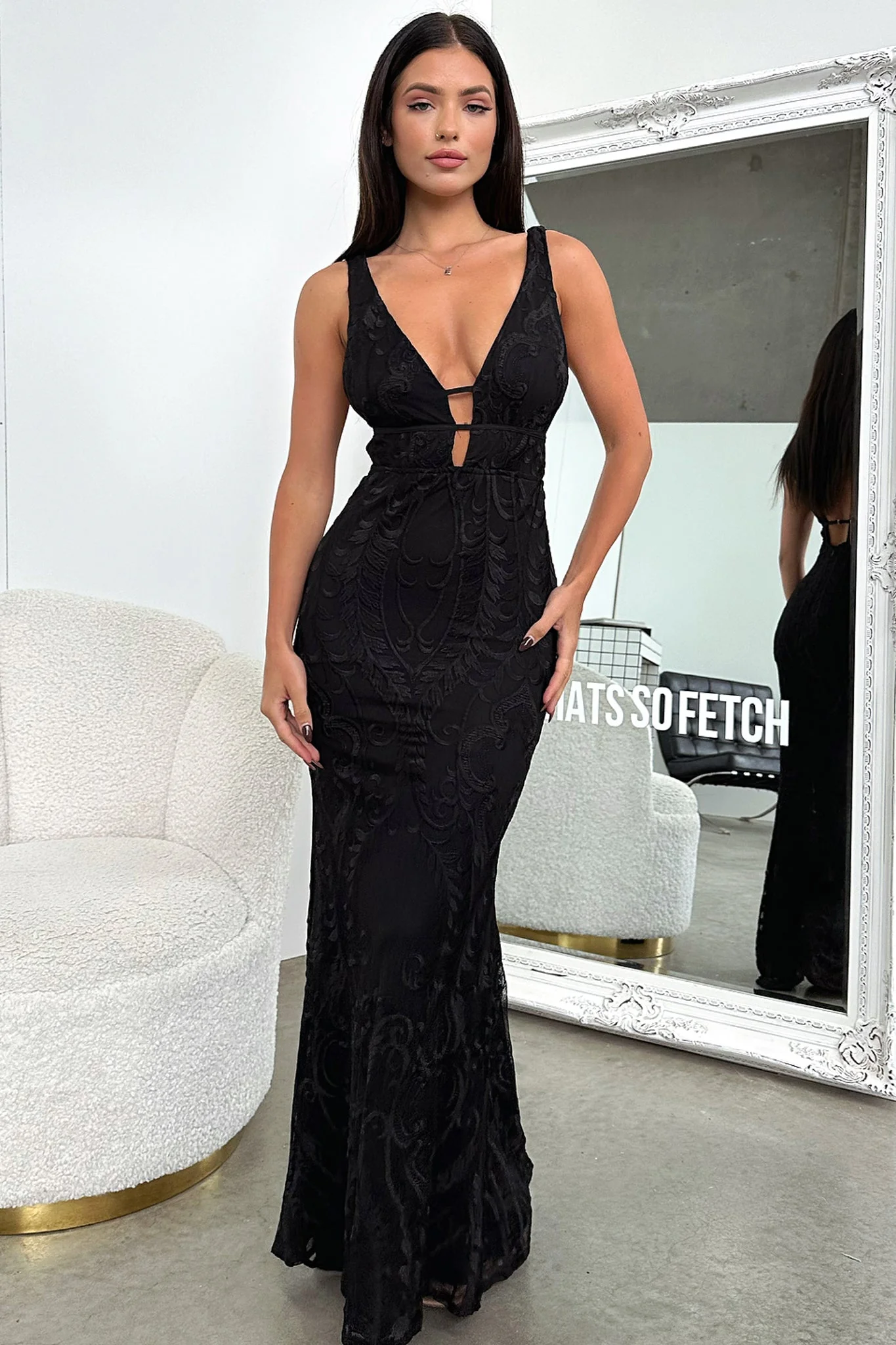 Kaia Maxi Dress - Black - XTXFMF